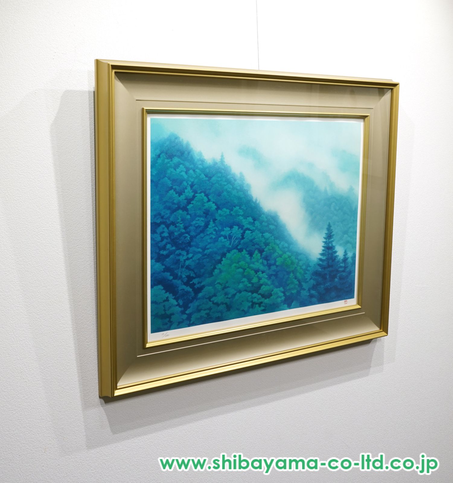 東山魁夷 白雲重疊 水墨 額縁 アート インテリア 5302_8a140822fc08c6505f80a2bf1