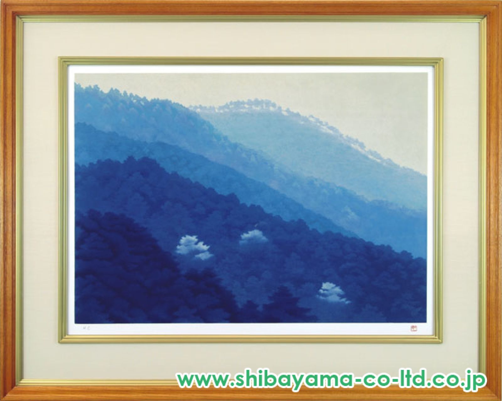 東山魁夷　リトグラフ　沼 東山魁夷「沼の静寂」木版画 :: 絵画買取・販売 - シバヤマ