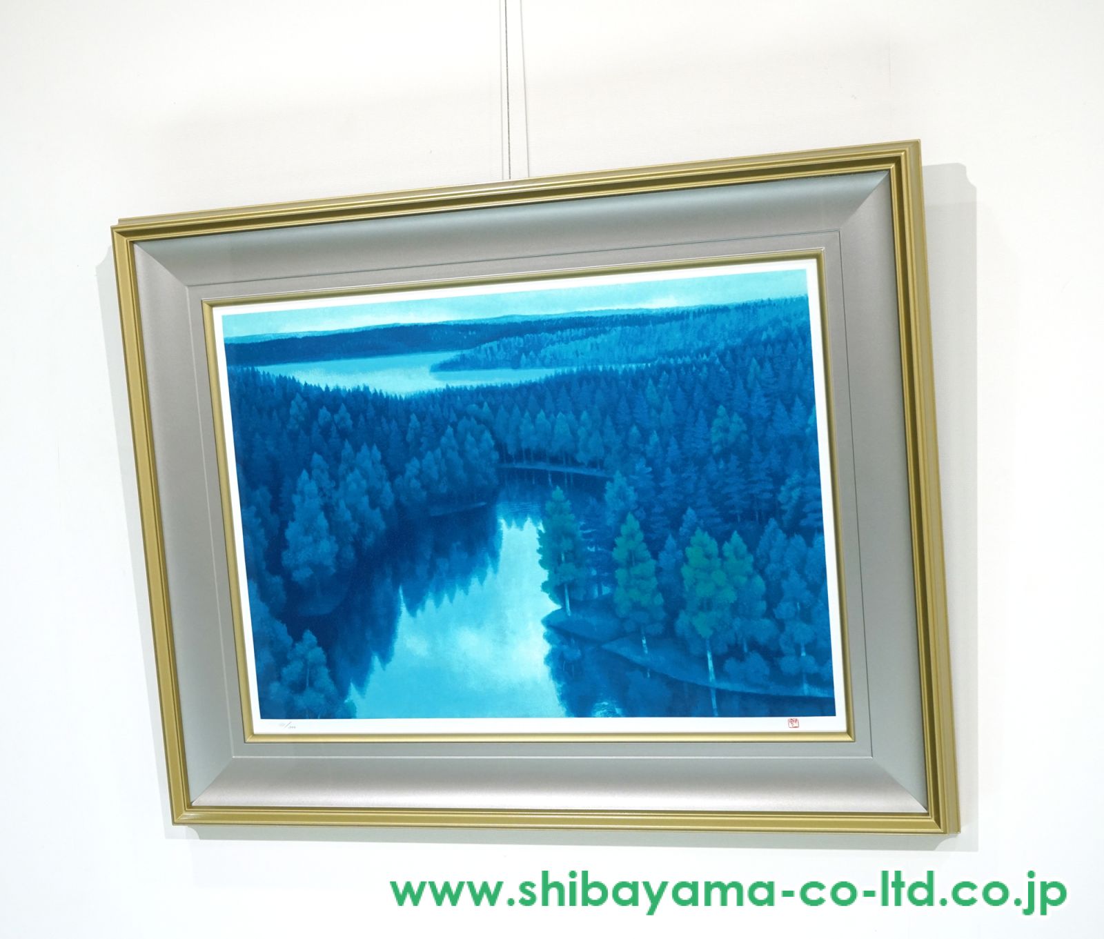 東山魁夷　山湖遥か　シルクスクリーン　リトグラフ　H.C./300 東山魁夷 山湖遥か シルクスクリーン リトグラフ H.C./300