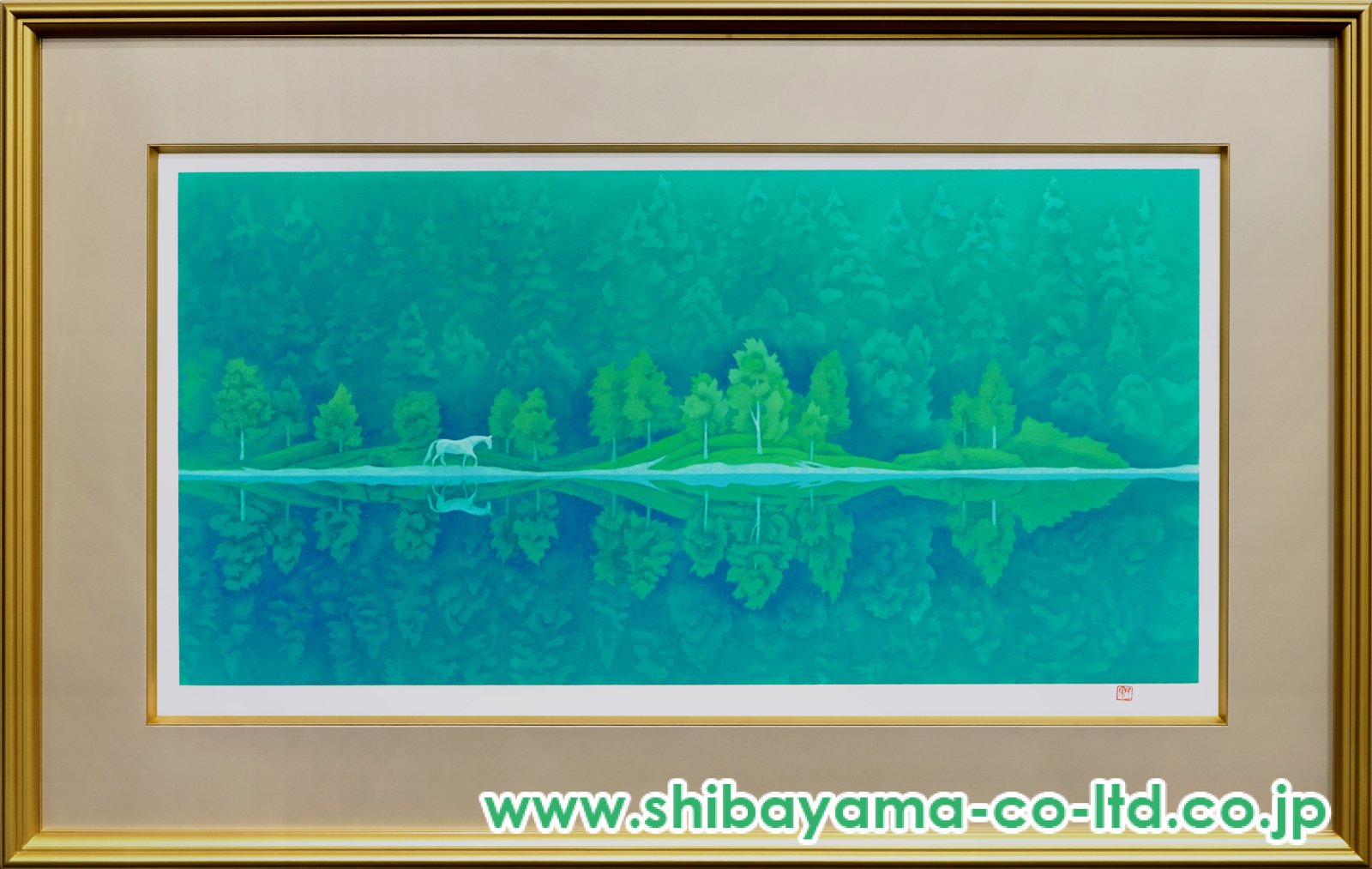 東山魁夷　リトグラフ　版画　季の詩　2月　PP版 東山魁夷 季の詩 『2月』 | 絵画など美術品の販売と買取 | 東京
