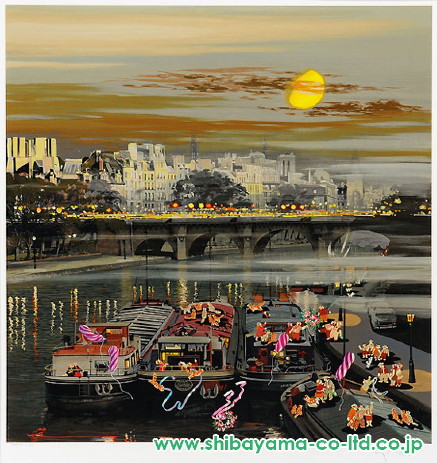 ヒロヤマガタ　シルクスクリーン　黄山夕凪 ヒロヤマガタ シルクスクリーン 黄山夕凪 - 絵画最低 価格