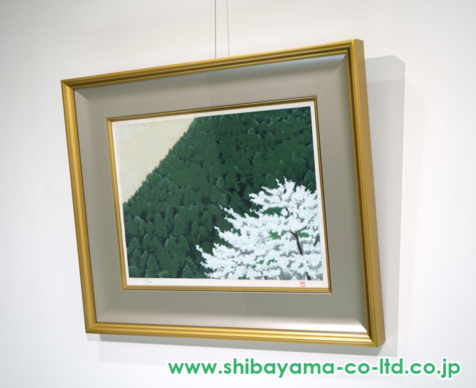 東山魁夷「春静」木版画 :: 絵画買取・販売 - シバヤマ