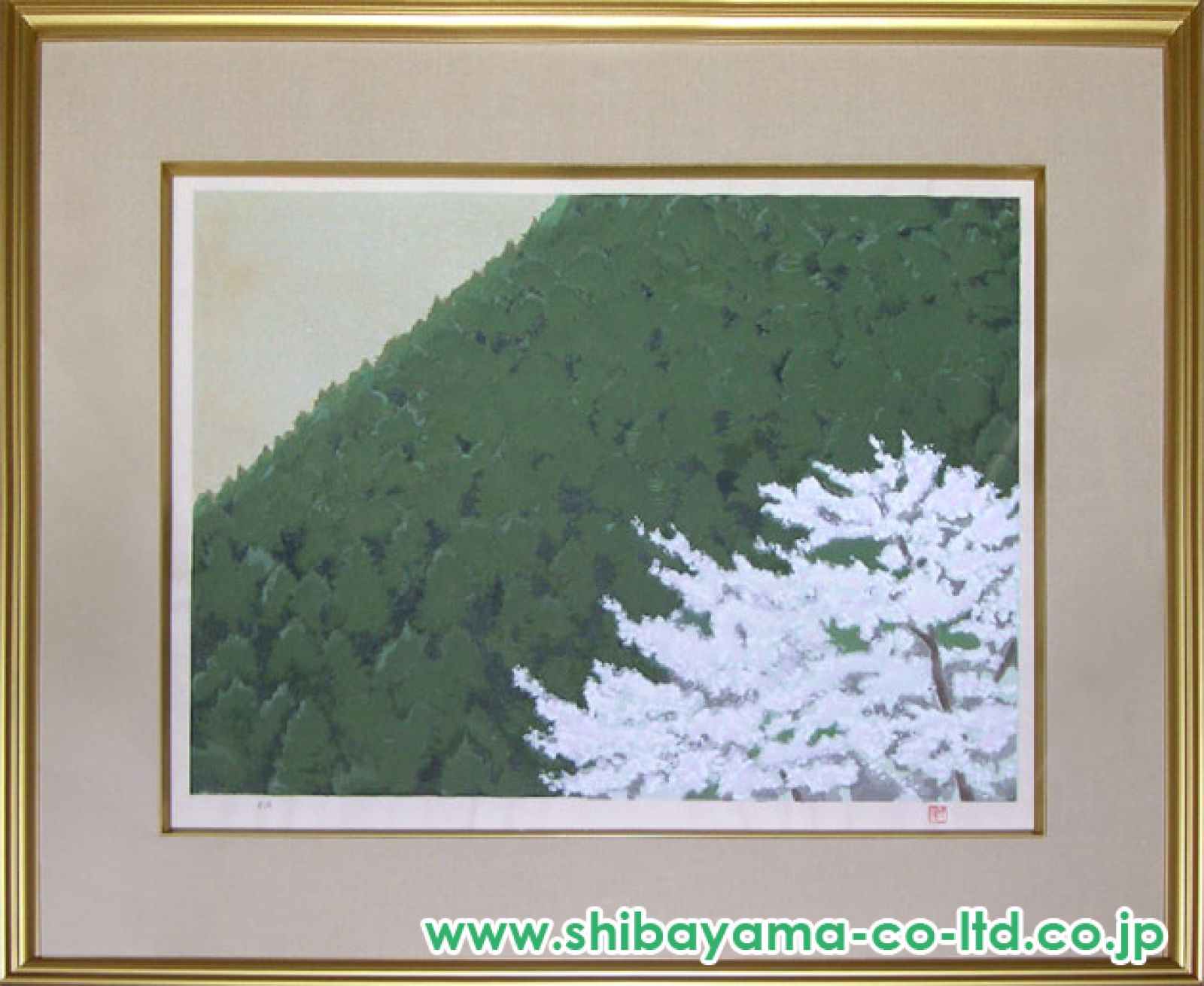 東山魁夷「春静」木版画 :: 絵画買取・販売 - シバヤマ