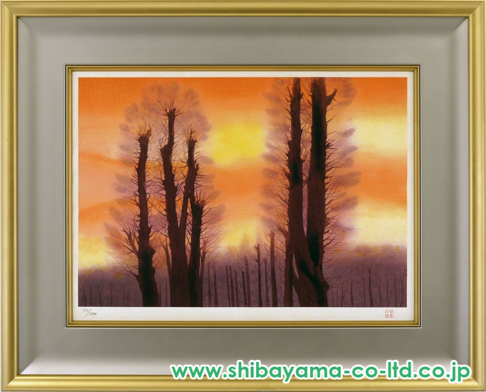 東山魁夷「夕紅」木版画 :: 絵画買取・販売 - シバヤマ