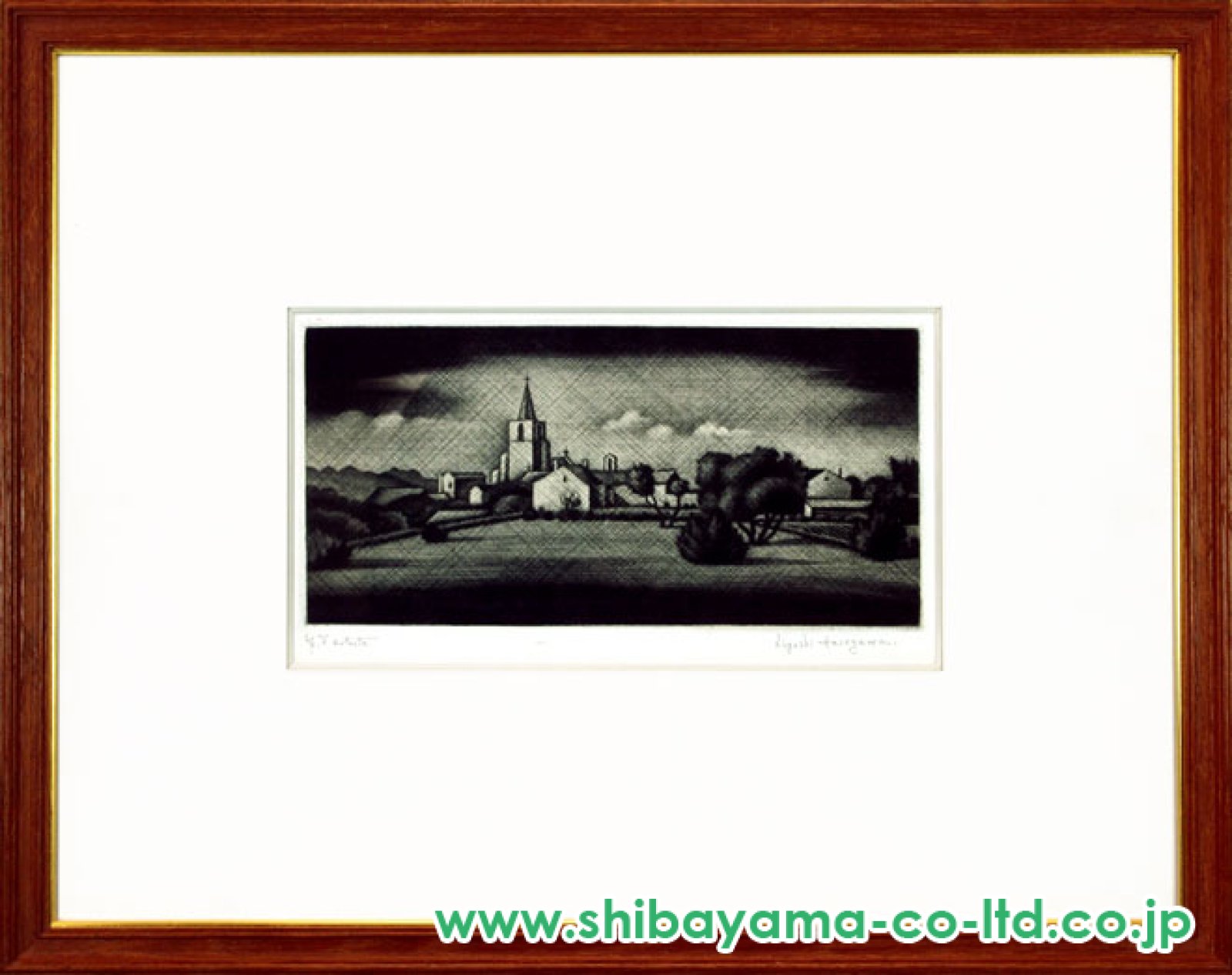 長谷川 潔、巨匠、横顔/マニエルノワール・レゾネ、新品額装 長谷川 潔、巨匠、横顔/マニエルノワール・レゾネ、新品額装