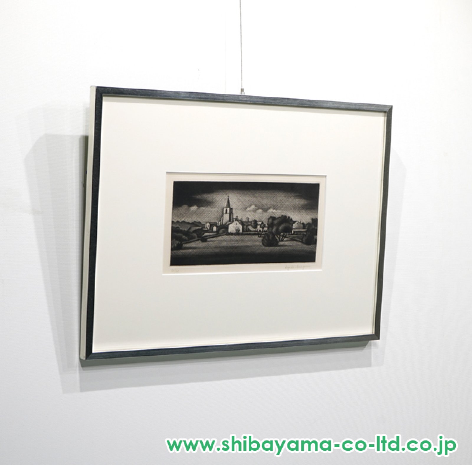 長谷川 潔、巨匠、横顔/マニエルノワール・レゾネ、新品額装 長谷川 潔、巨匠、横顔/マニエルノワール・レゾネ、新品額装