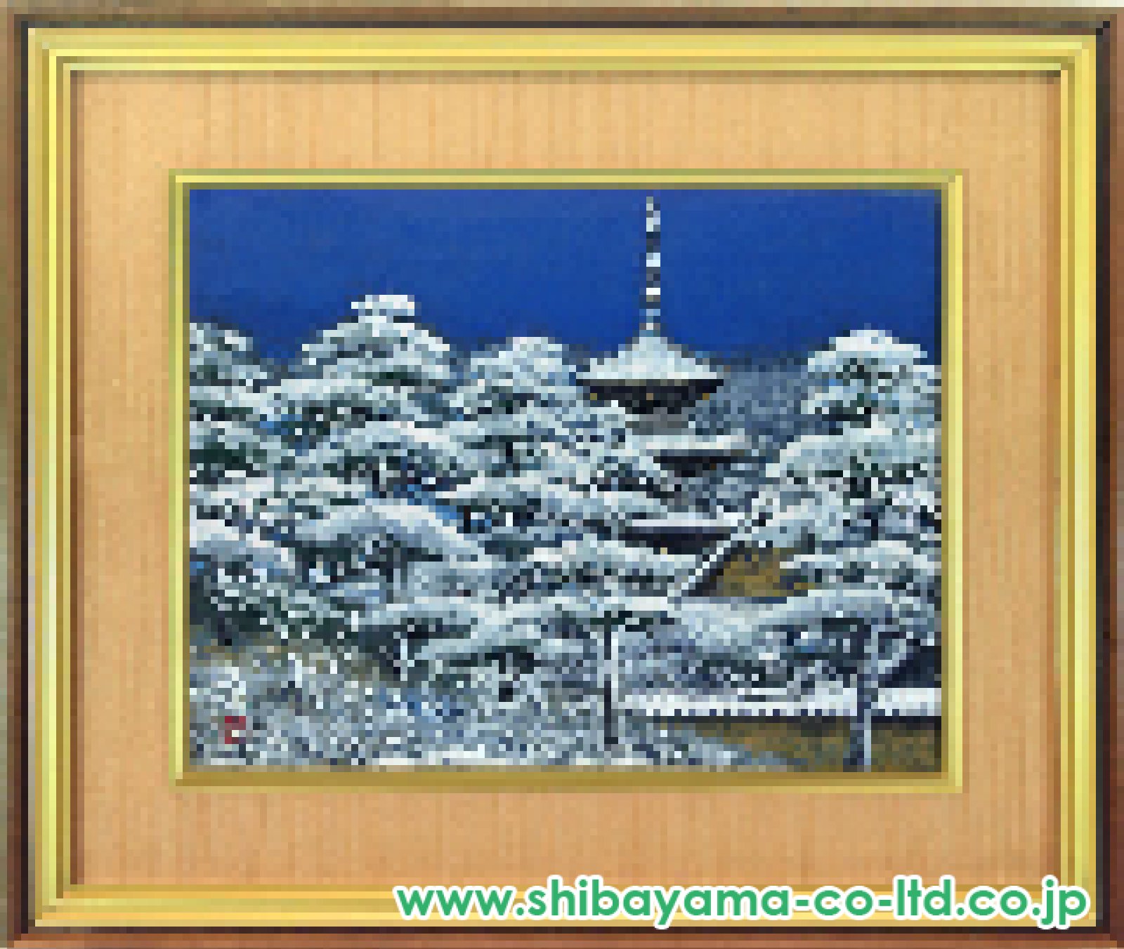 後藤純男「春雪大和路」日本画 F10号 :: 絵画買取・販売 - シバヤマ