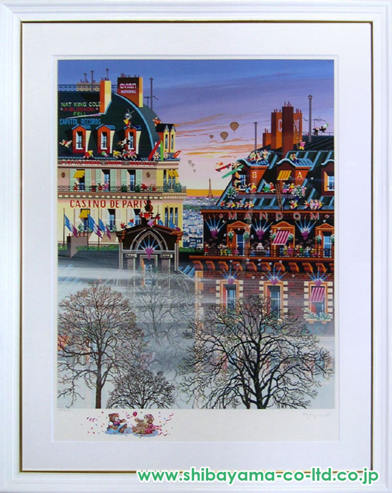 値下げ！美品！ヒロヤマガタ　フォギー デイウェディング　　シルクスクリーン hiro yamagata ヒロ・ヤマガタ 「フォギーデイウエディング