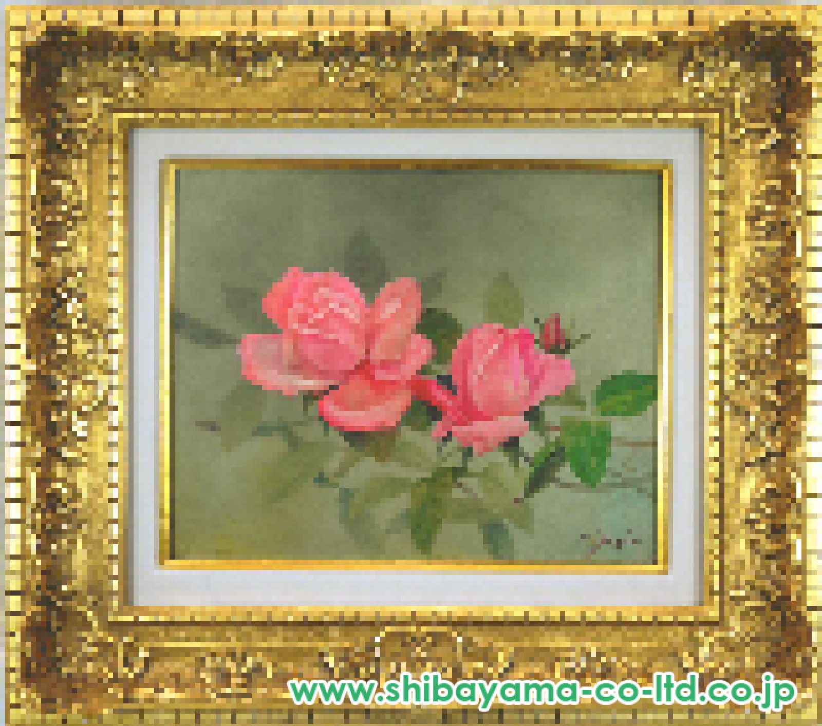 藤井勉「薔薇」油彩 F3号 :: 絵画買取・販売 - シバヤマ