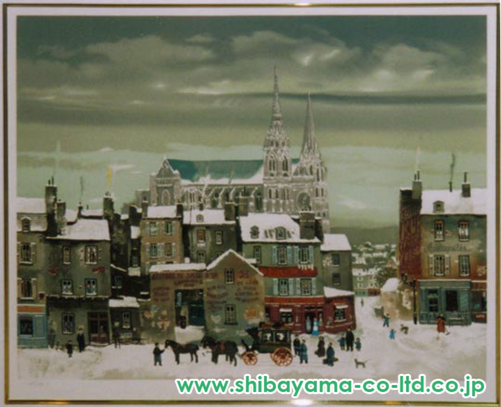 ミッシェル・ドラクロワ「雪のノートルダム」セリグラフ :: 絵画