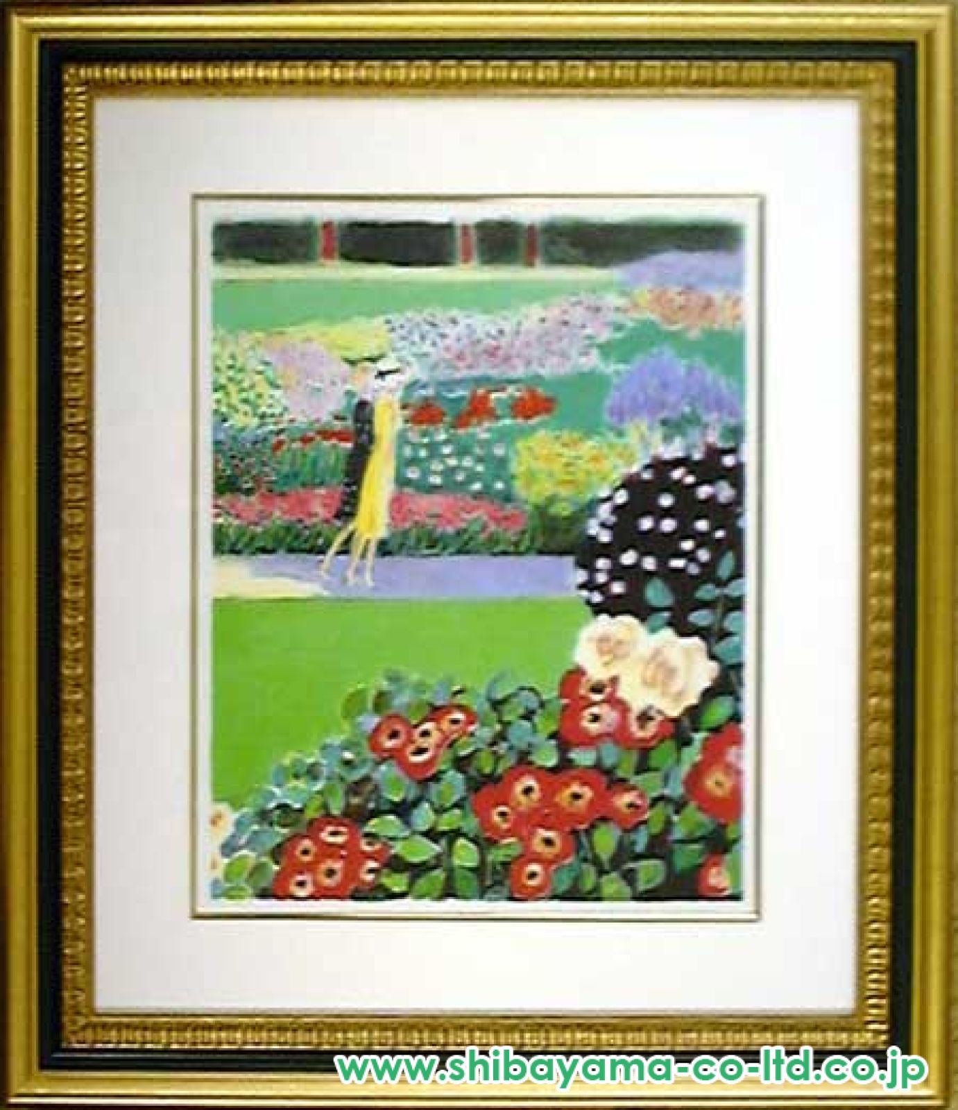 カシニョール　犬の散歩 インテリアの絵画をリトグラフの版画で制作したジャン・ピエール