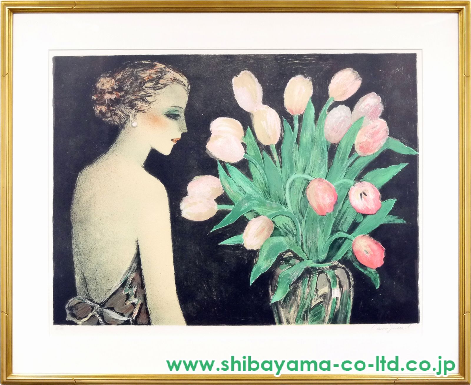 x*0様 カシニョール白いチューリップ 189/250 カシニョール白いチューリップ 189/250 絵画