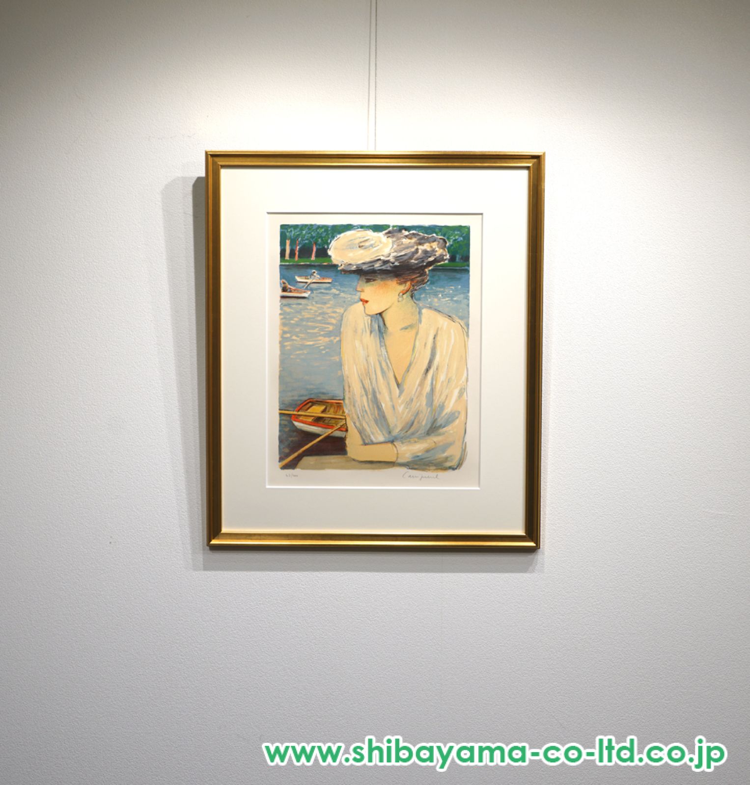 ジャン＝ミッシェル・ゲナール、ロデの岸辺の家、希少画集画、新品額装 6664_25eb17b1749c5cb47934e2f28