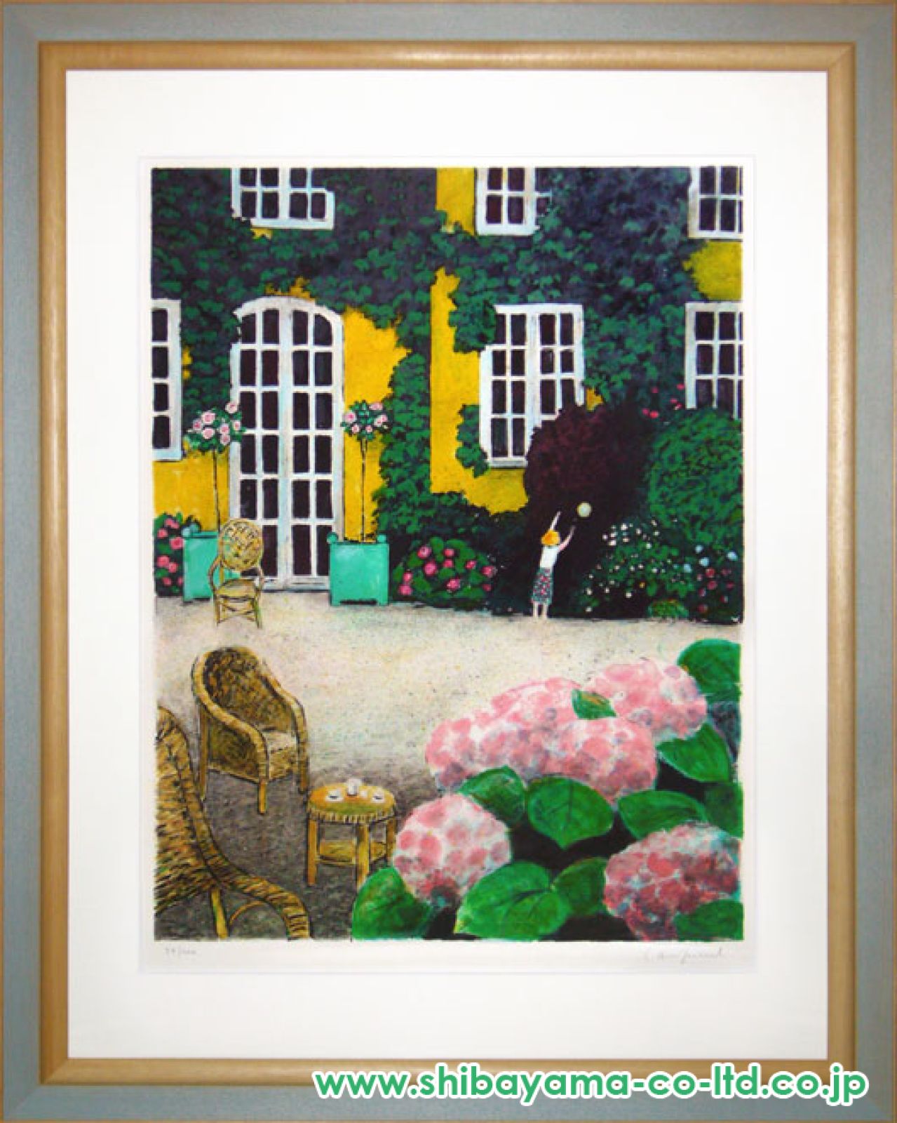 ジャン＝ピエール・カシニョール 「紫陽花」 リトグラフ 版画 絵画 ジャン・ピエール・カシニョール(JEAN PIERRE CASSIGNEUL