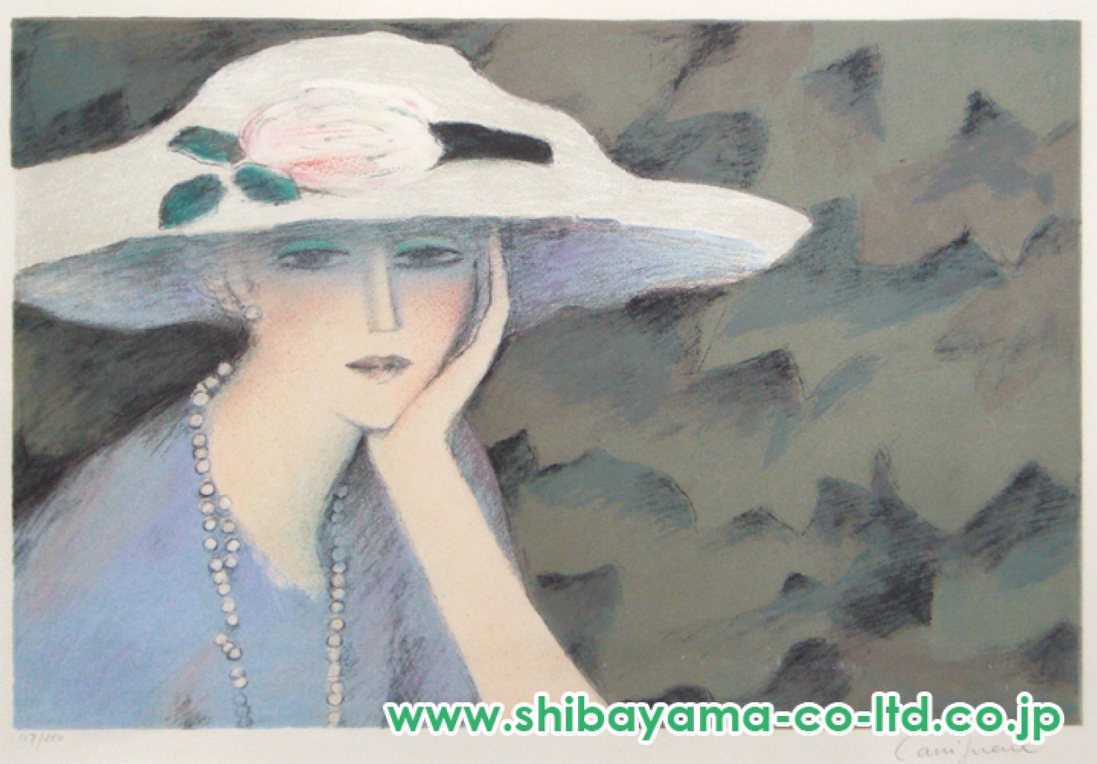 カシニョール　「蔦」(つた)      リトグラフ　額付絵画　美品 カシニョール 「蔦」(つた) リトグラフ 額付絵画 美品 （ジャン