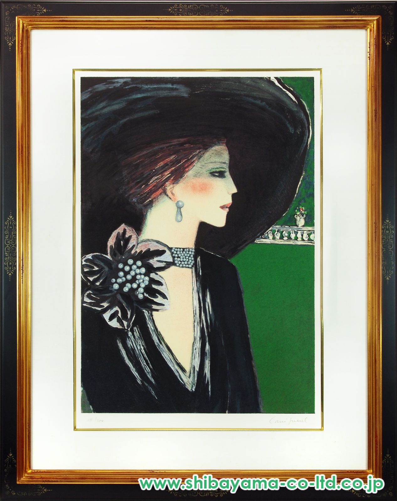 【骨董】カシニョール作　リトグラフ「真珠」 ジャン＝ピエール・カシニョール「真珠」リトグラフ :: 絵画買取