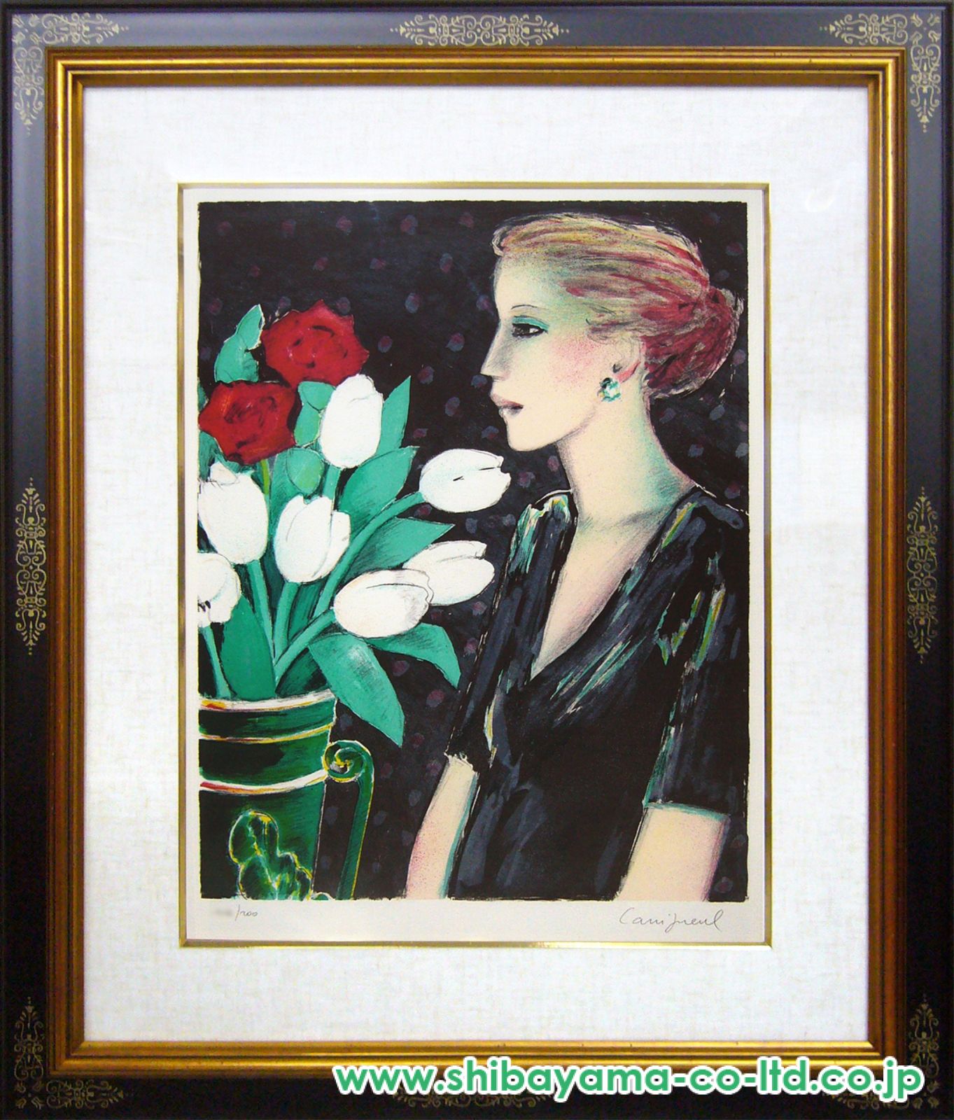x*0様 カシニョール白いチューリップ 189/250 カシニョール白いチューリップ 189/250 絵画