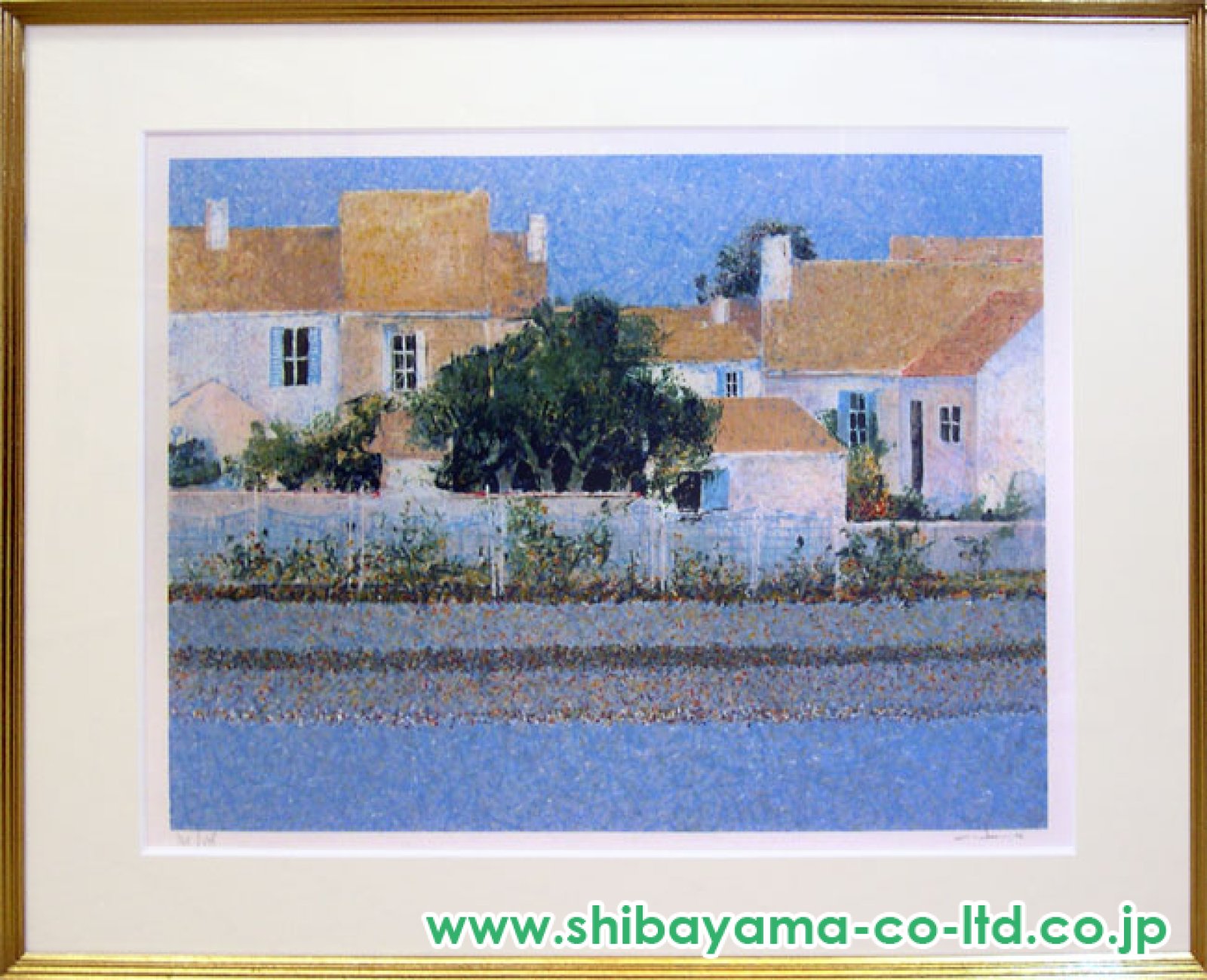 アンドレ・ブーリエ「水辺の家」リトグラフ :: 絵画買取・販売