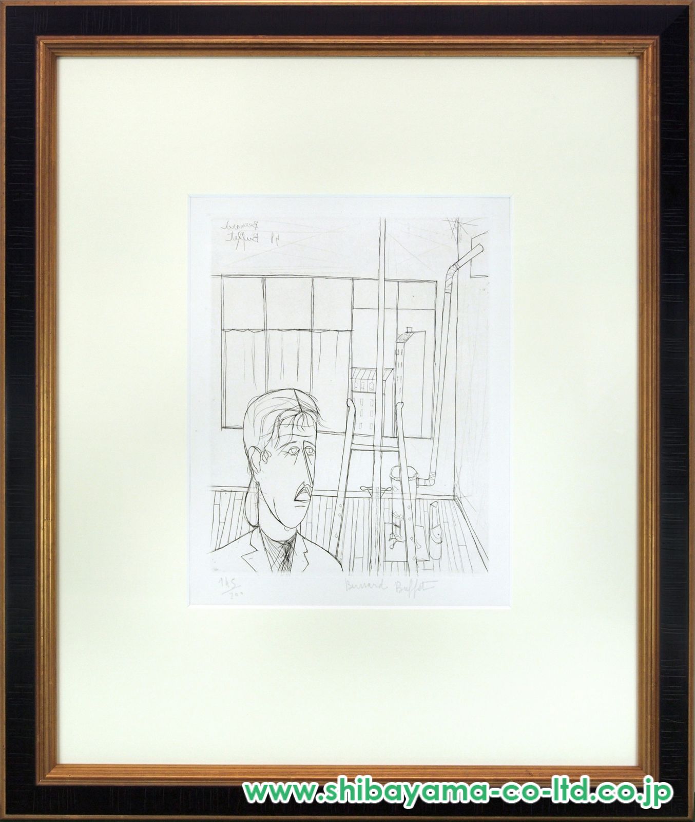 ベルナール・ビュッフェ 「ラット砦（サン・カーストより）」 銅版画 絵画 ベルナール・ビュッフェ 「ラット砦（サン・カーストより