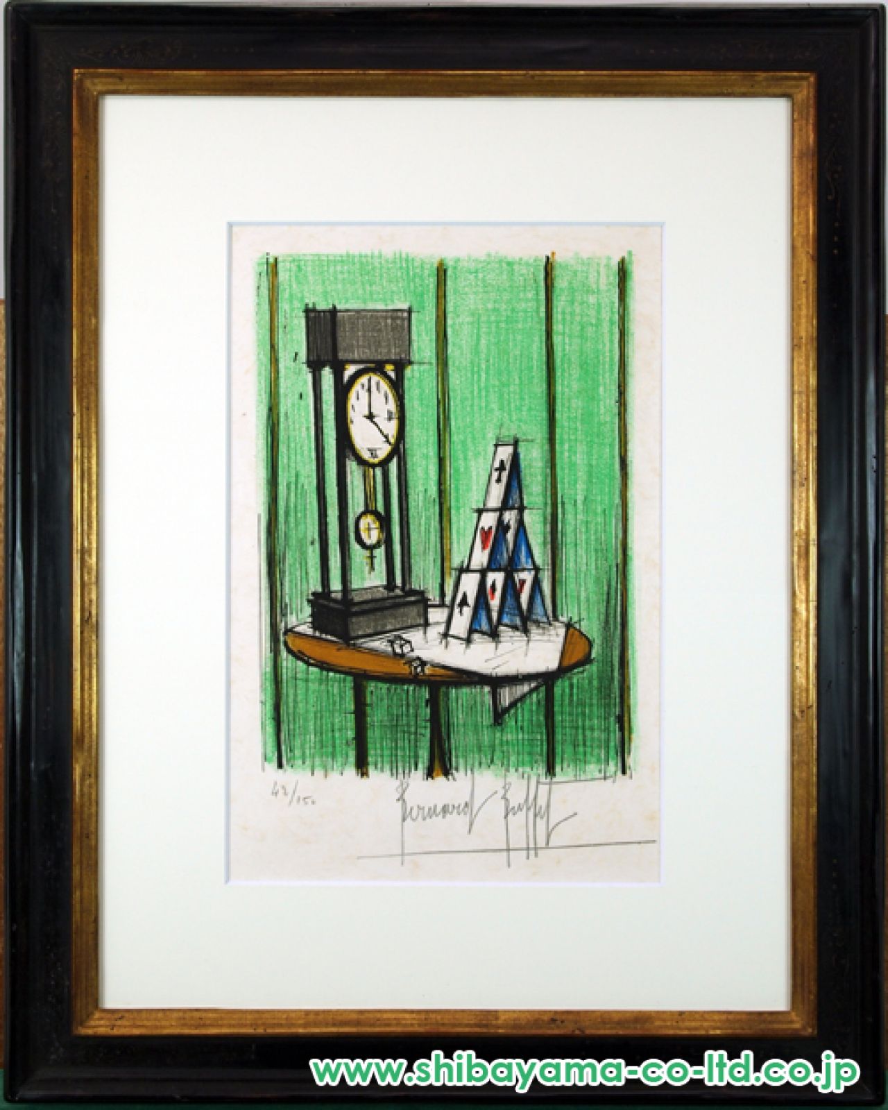 ベルナール・ビュッフェ「トランプの城」リトグラフ :: 絵画買取