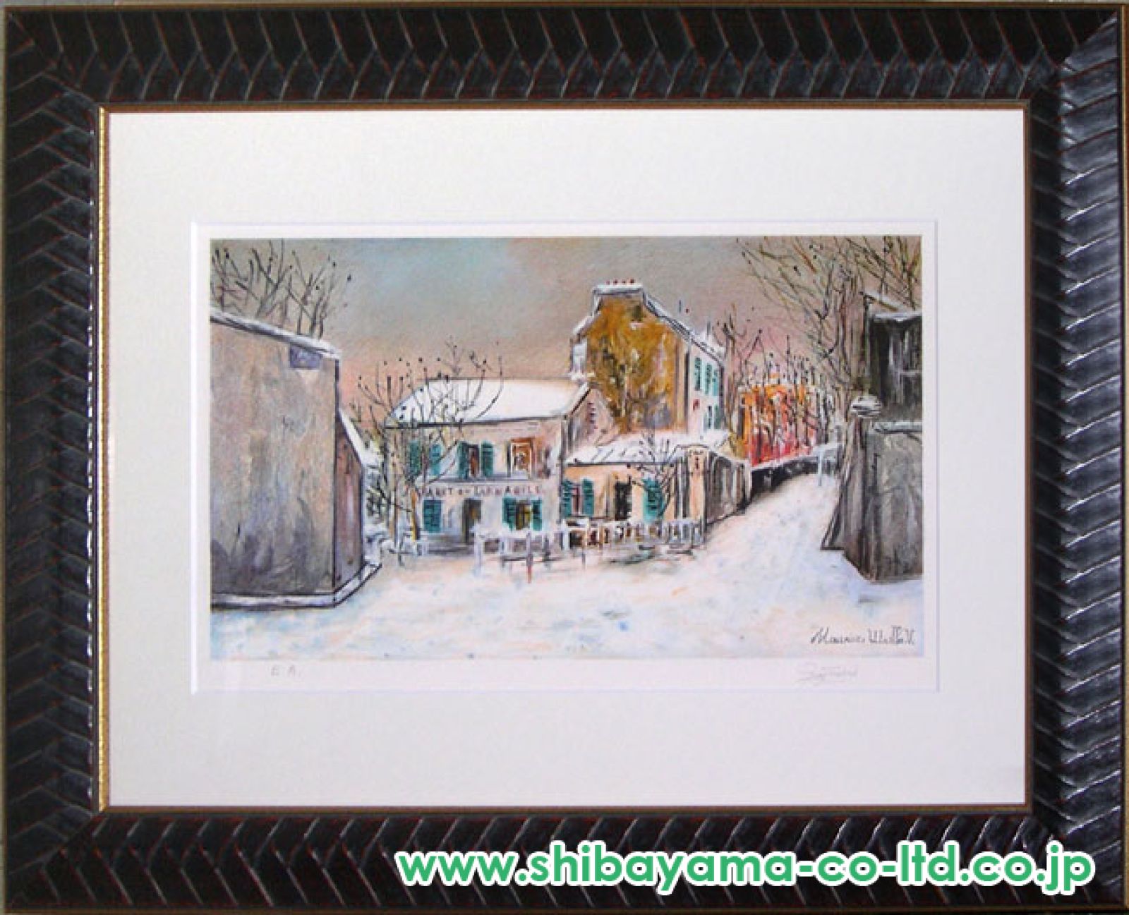モーリス・ユトリロ「冬」リトグラフ :: 絵画買取・販売 - シバヤマ
