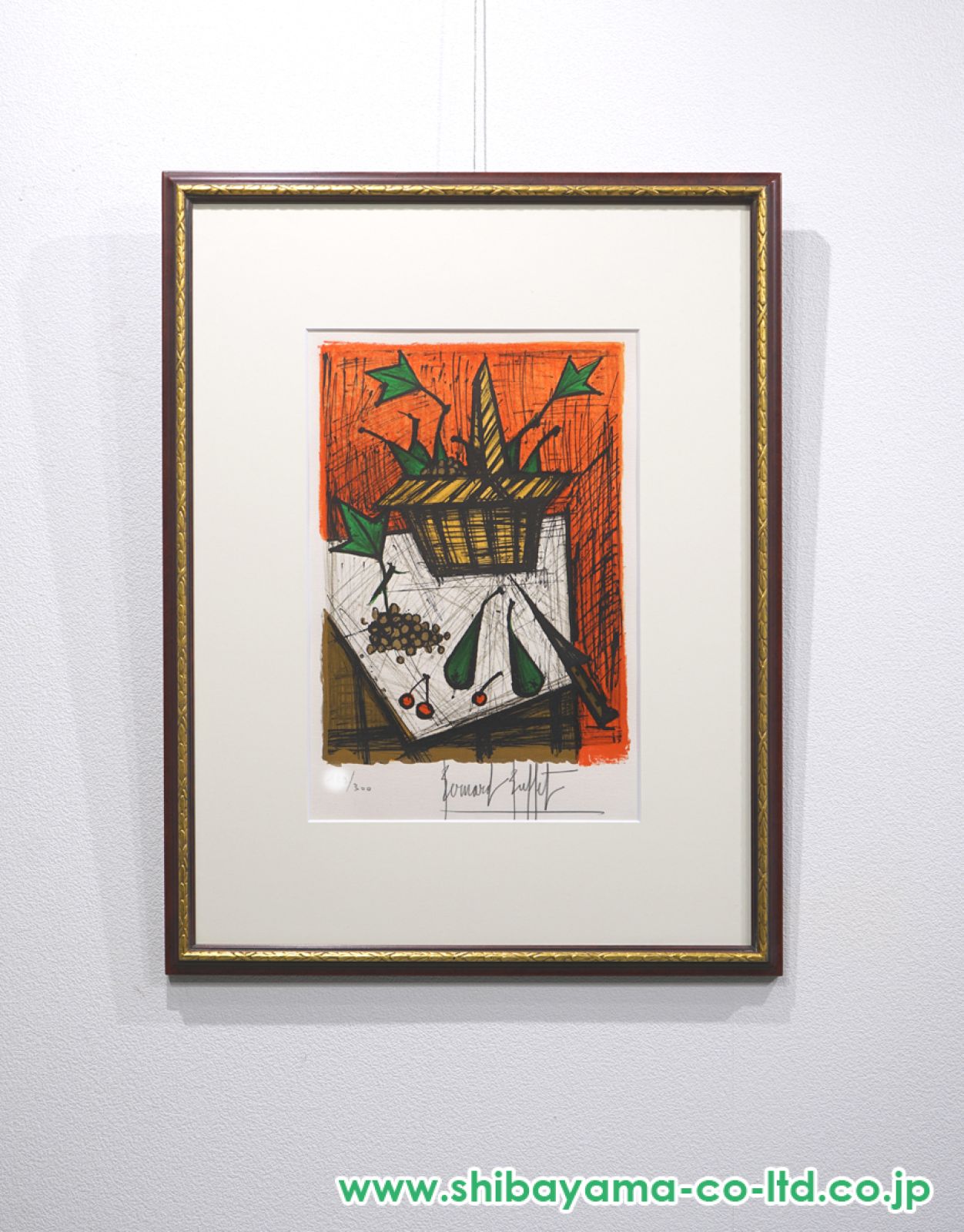 ベルナール・ビュッフェ、「Nature morte au lapin」 English below） ベルナール・ビュフェ《オランウータン》油彩