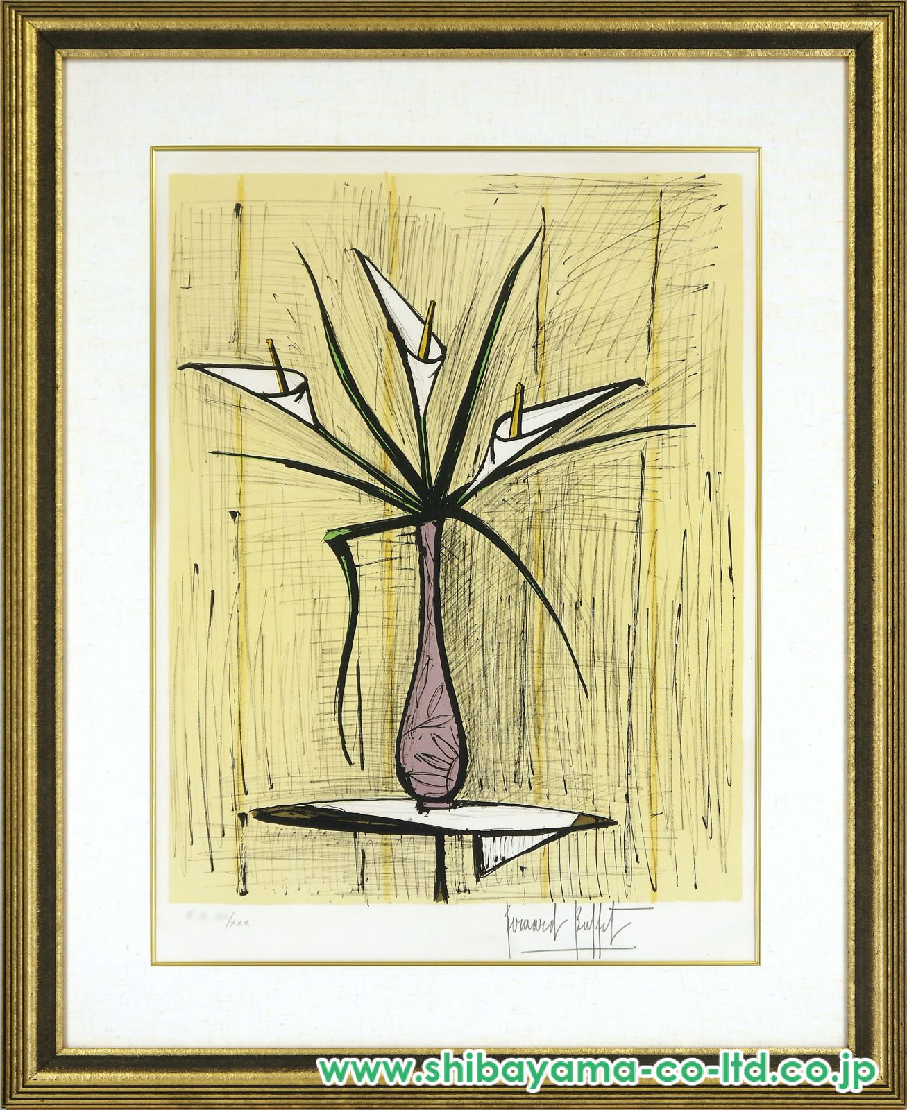 ベルナール・ビュッフェ「アルムス ARUMS FOND JAUNE No.335
