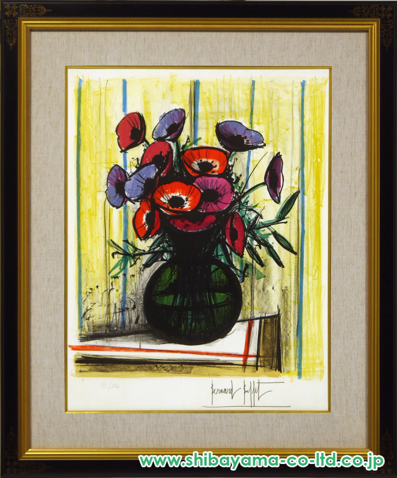 ベルナール・ビュッフェ「アネモネ」リトグラフ :: 絵画買取