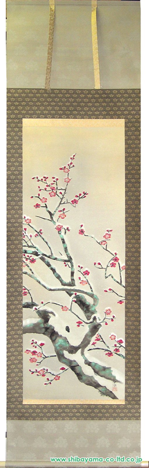 鯰越春湖「早春」掛軸 尺五立 :: 絵画買取・販売 - シバヤマ