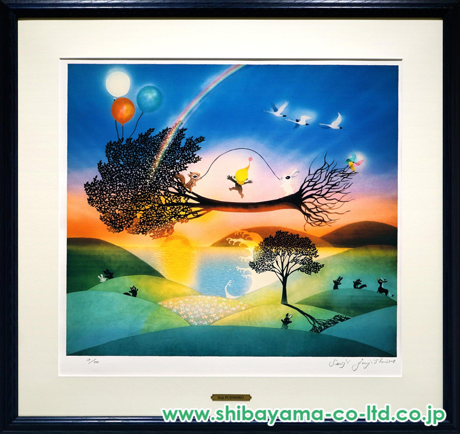 藤城清治「夢がとぶ」リトグラフ :: 絵画買取・販売 - シバヤマ