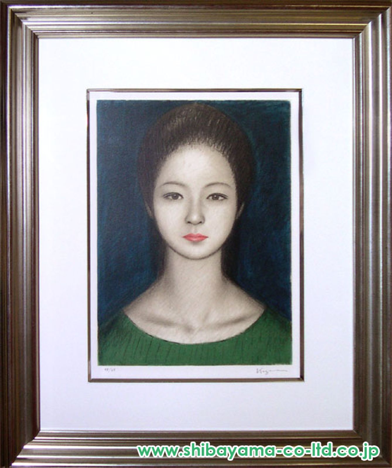 風間完「若い女」リトグラフ :: 絵画買取・販売 - シバヤマ