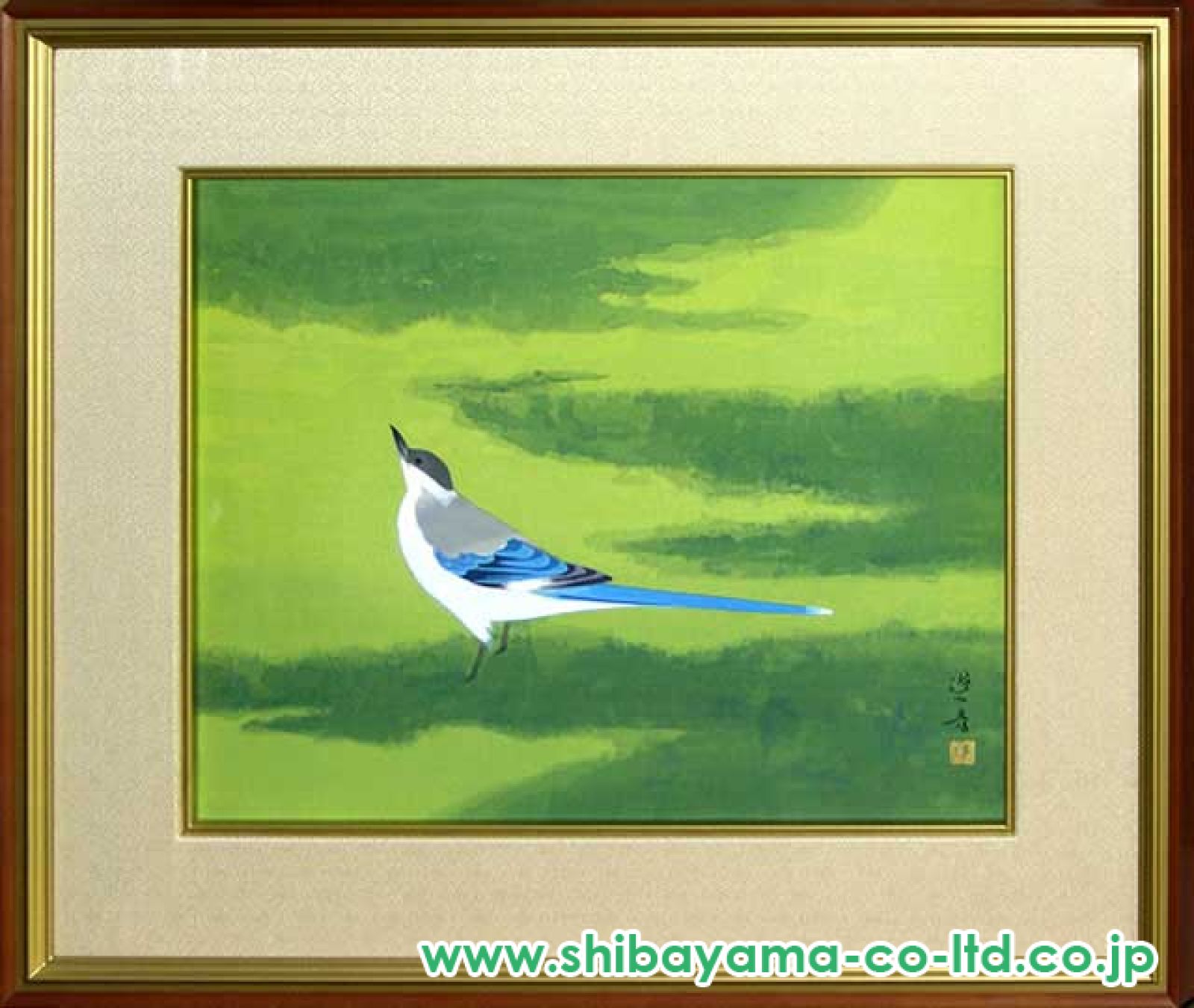 「山口県」絵画 額有り「山麓」 山口蓬春「緑芝」木版画 :: 絵画買取・販売 - シバヤマ