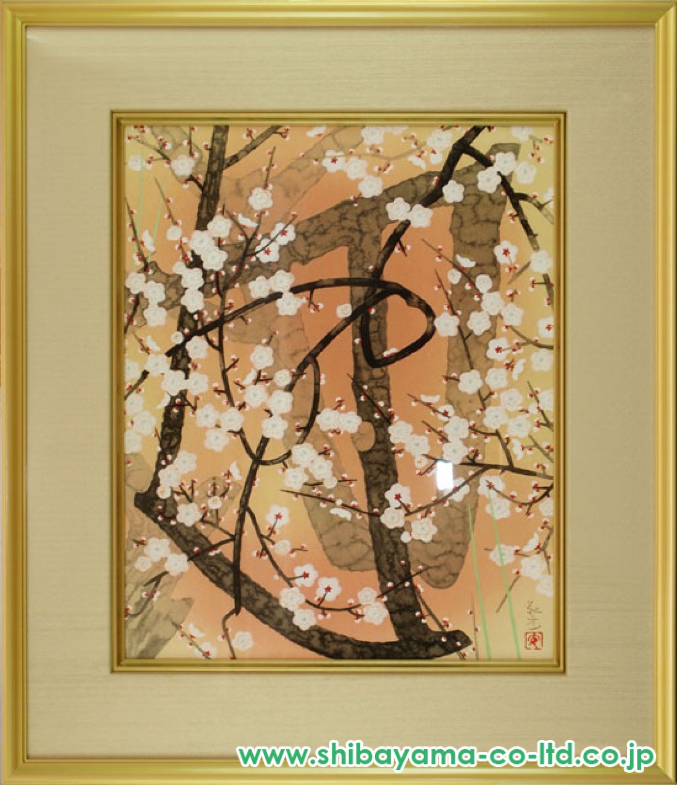 木版画◎安田靫彦 紅梅◎美品 安田靫彦 紅梅青花壷 | 絵画など美術品の販売と買取 | 東京