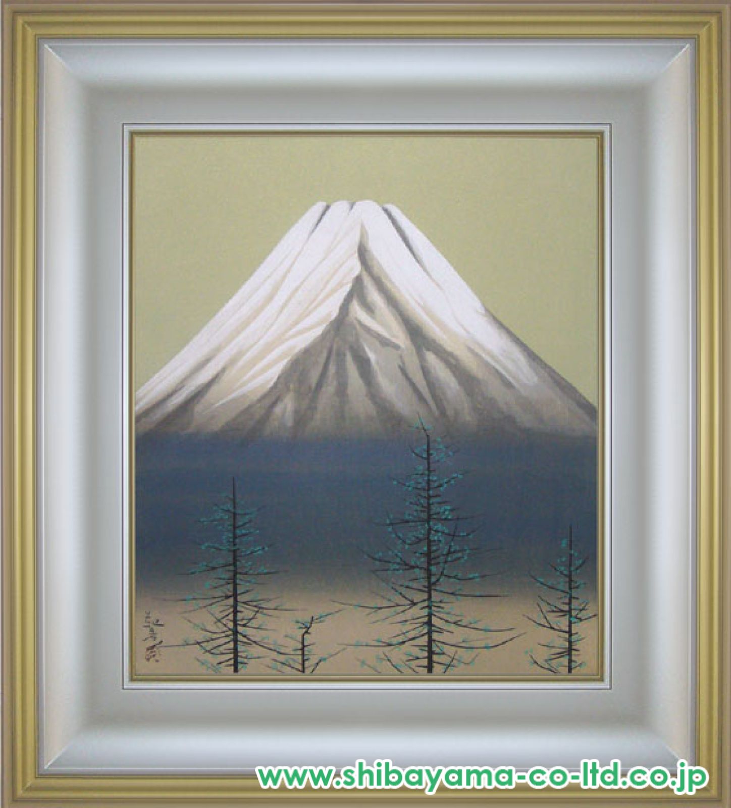 安田靫彦「富士」木版画 :: 絵画買取・販売 - シバヤマ