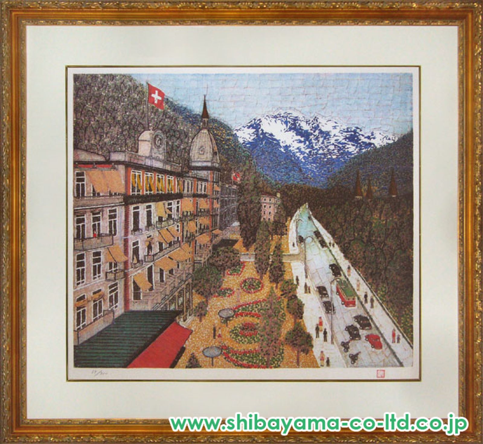 山下清 【田舎の学校】 リトグラフ 山下清 田舎の学校 | 絵画など美術品の販売と買取 | 東京・銀座