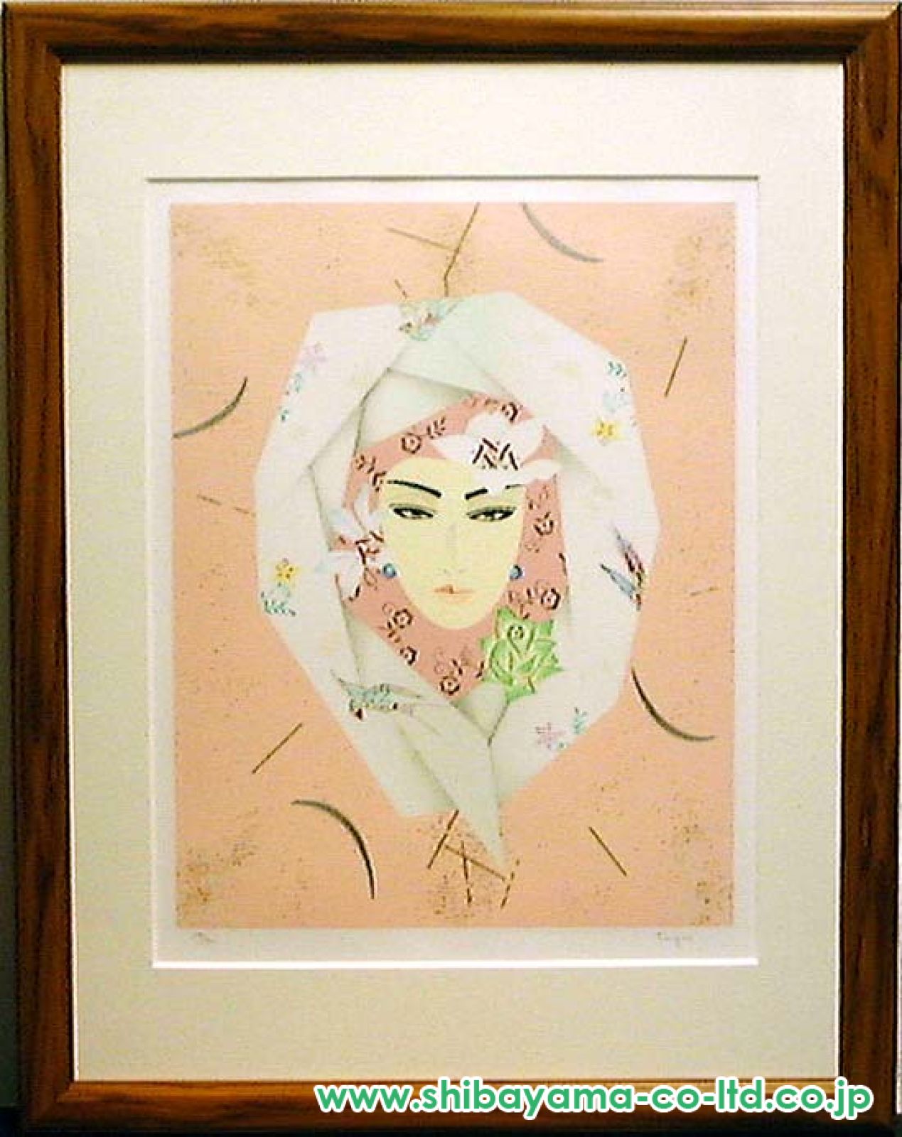 谷川泰宏「女」リトグラフ :: 絵画買取・販売 - シバヤマ