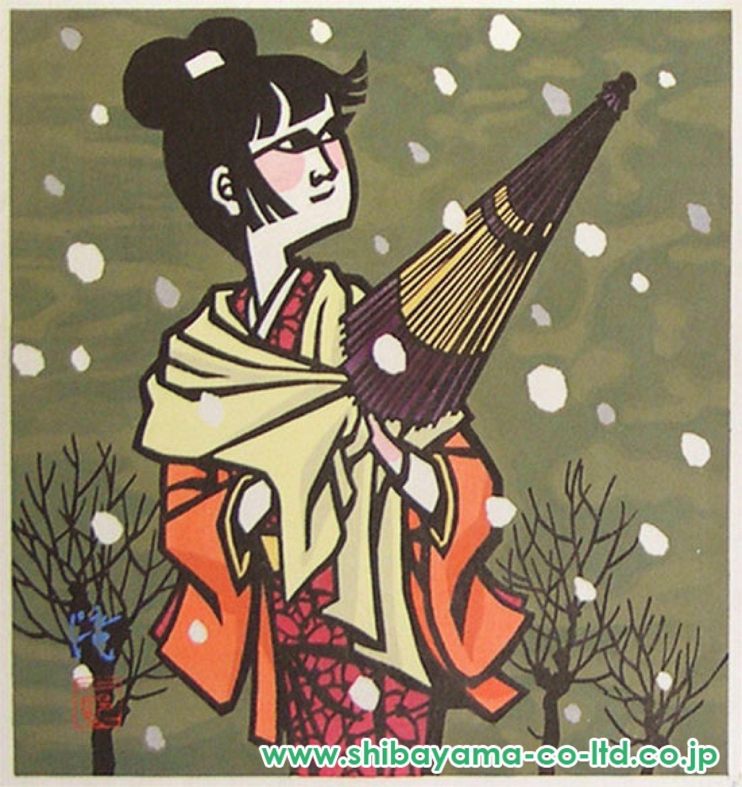 滝平二郎「タイトル不詳」木版画 :: 絵画買取・販売 - シバヤマ