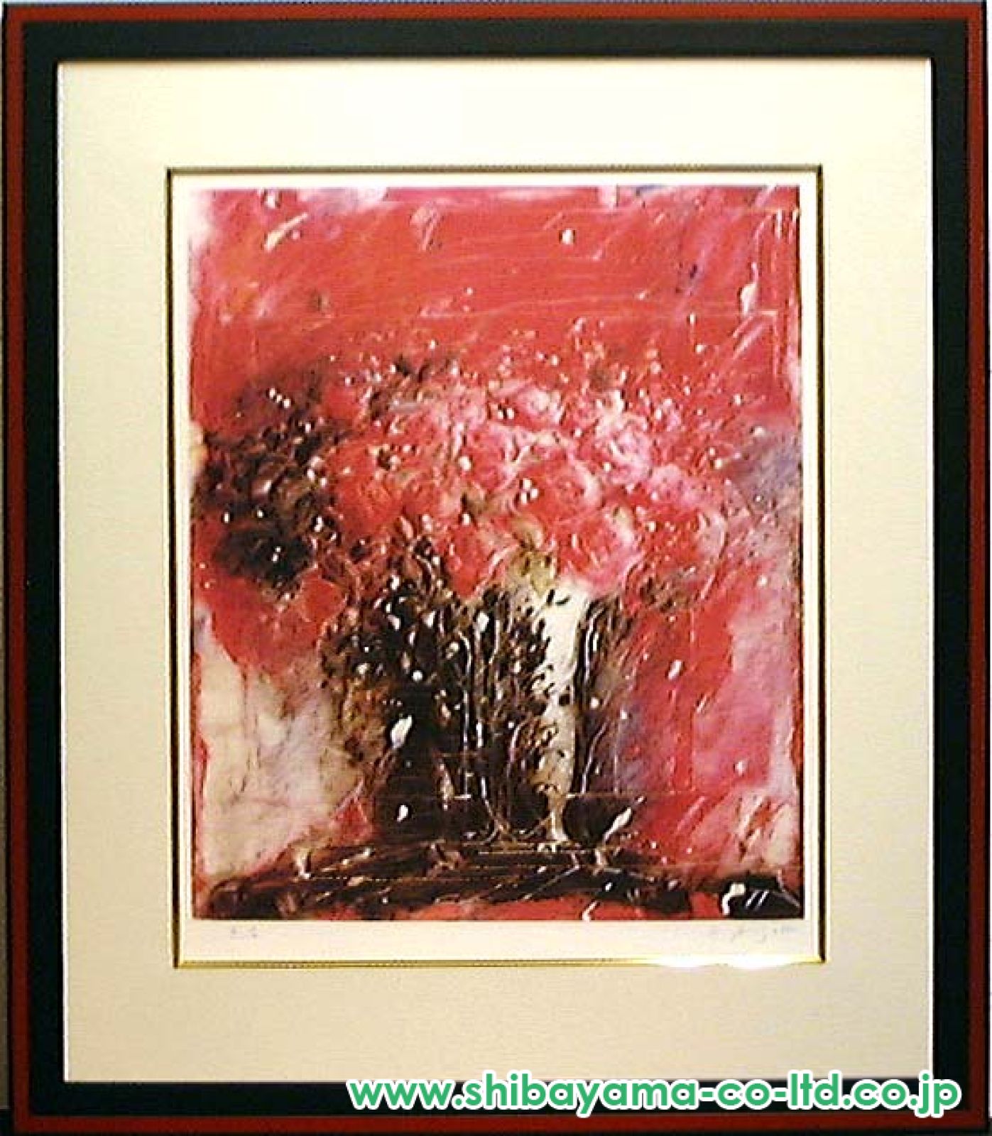 彼末宏「ばら」リトグラフ :: 絵画買取・販売 - シバヤマ