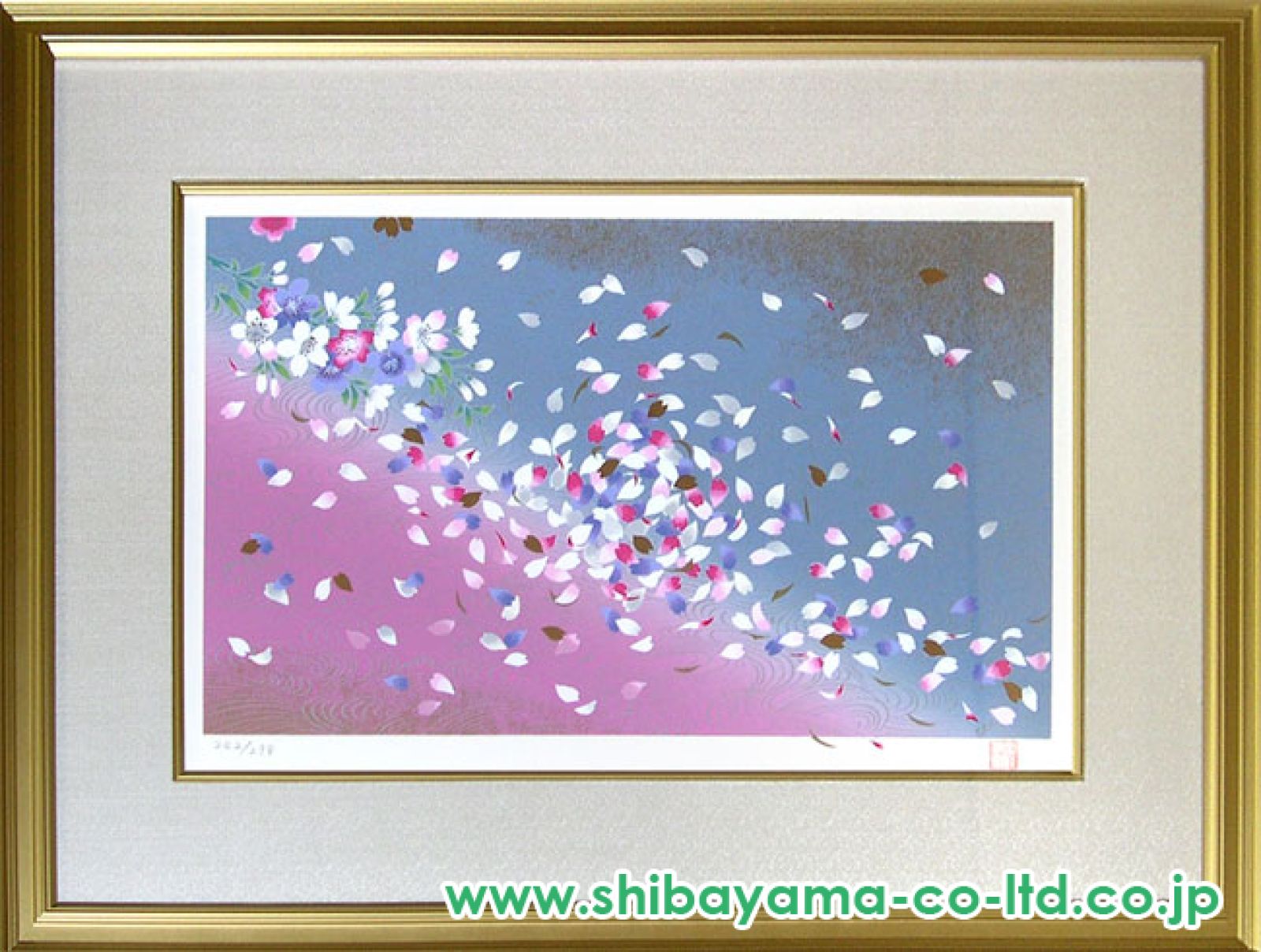 宇野千代「花かがり」シルクスクリーン :: 絵画買取・販売