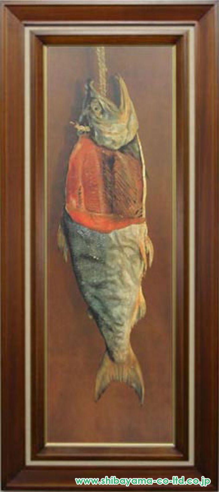 高橋由一「鮭」セリグラフ :: 絵画買取・販売 - シバヤマ