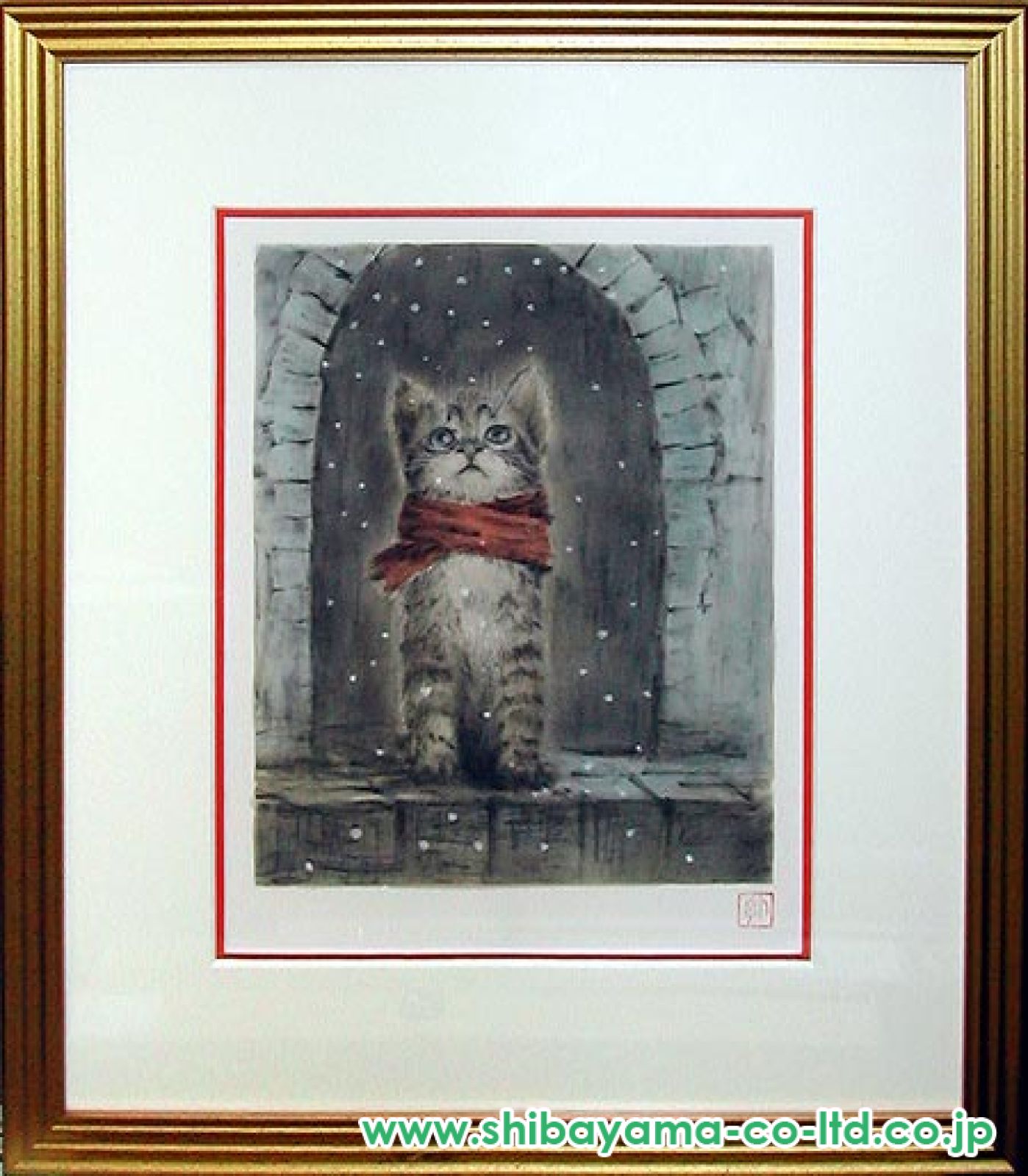 リトグラフ　版画　室井東志生　黒猫　猫　縁起物　日本画 リトグラフ 版画 室井東志生 黒猫 猫 縁起物 日本画 - メルカリ