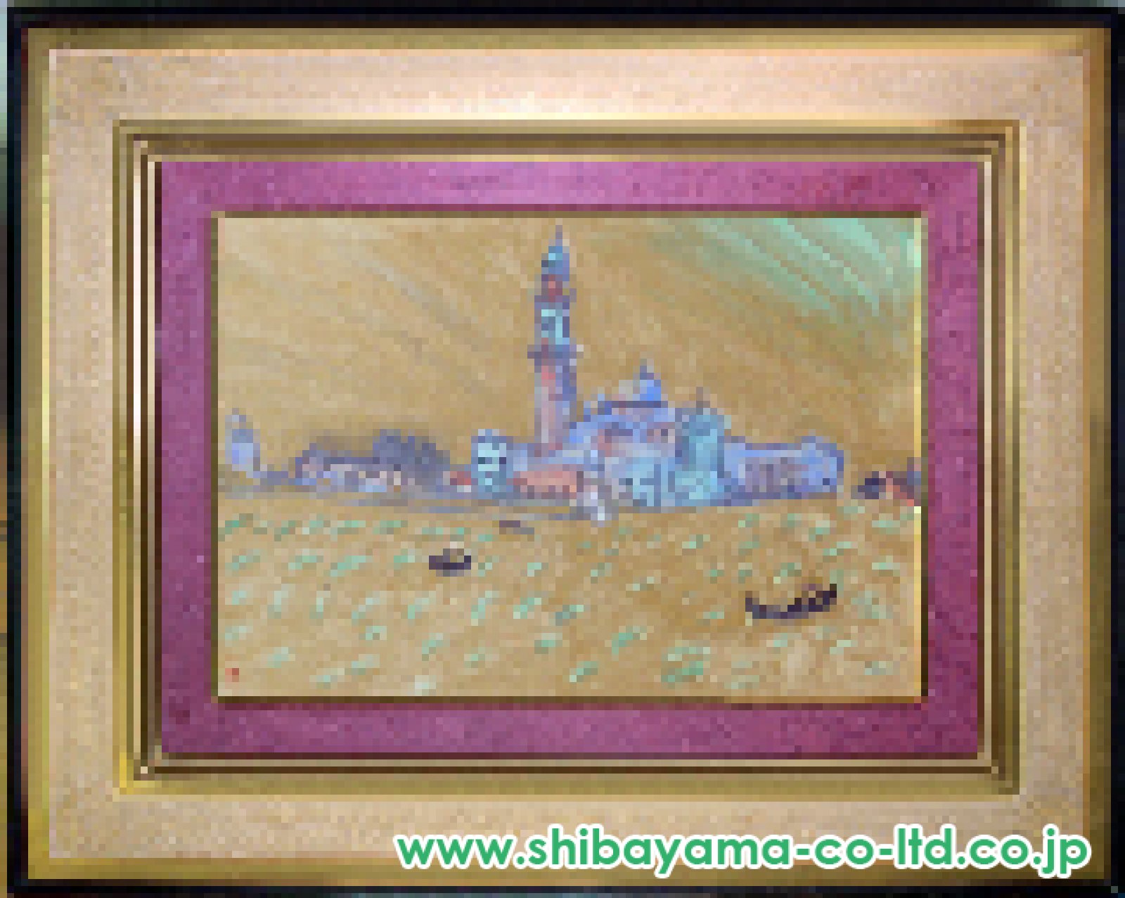 梅原龍三郎「ベニス風景」水彩 F8号 :: 絵画買取・販売 - シバヤマ