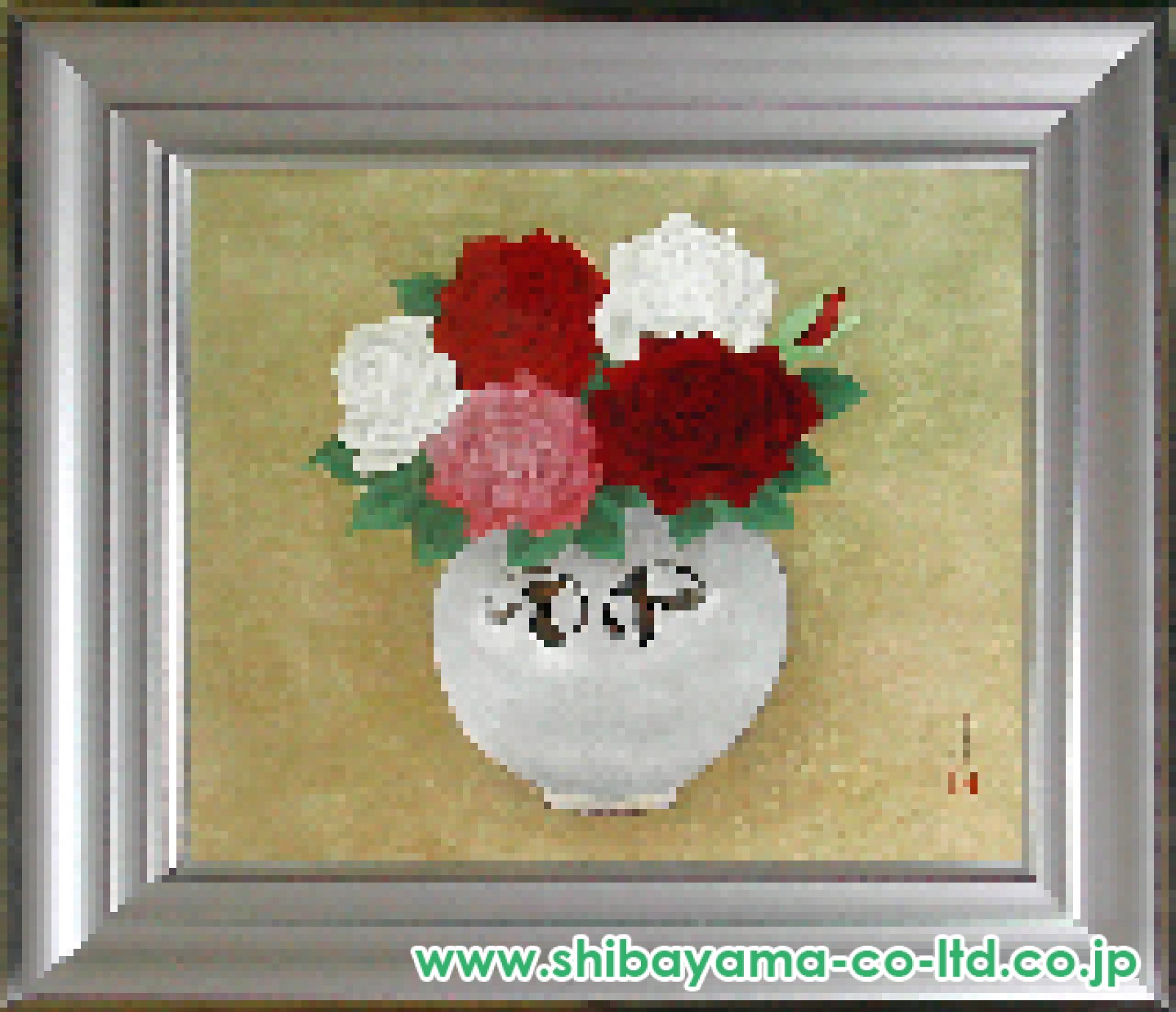 佐藤太清「薔薇」日本画 F10号 :: 絵画買取・販売 - シバヤマ
