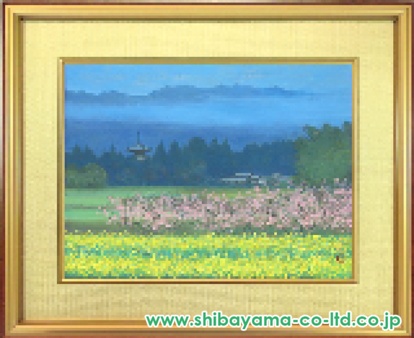 黒沢吉蔵「麗春斑鳩」日本画 F12号 :: 絵画買取・販売 - シバヤマ