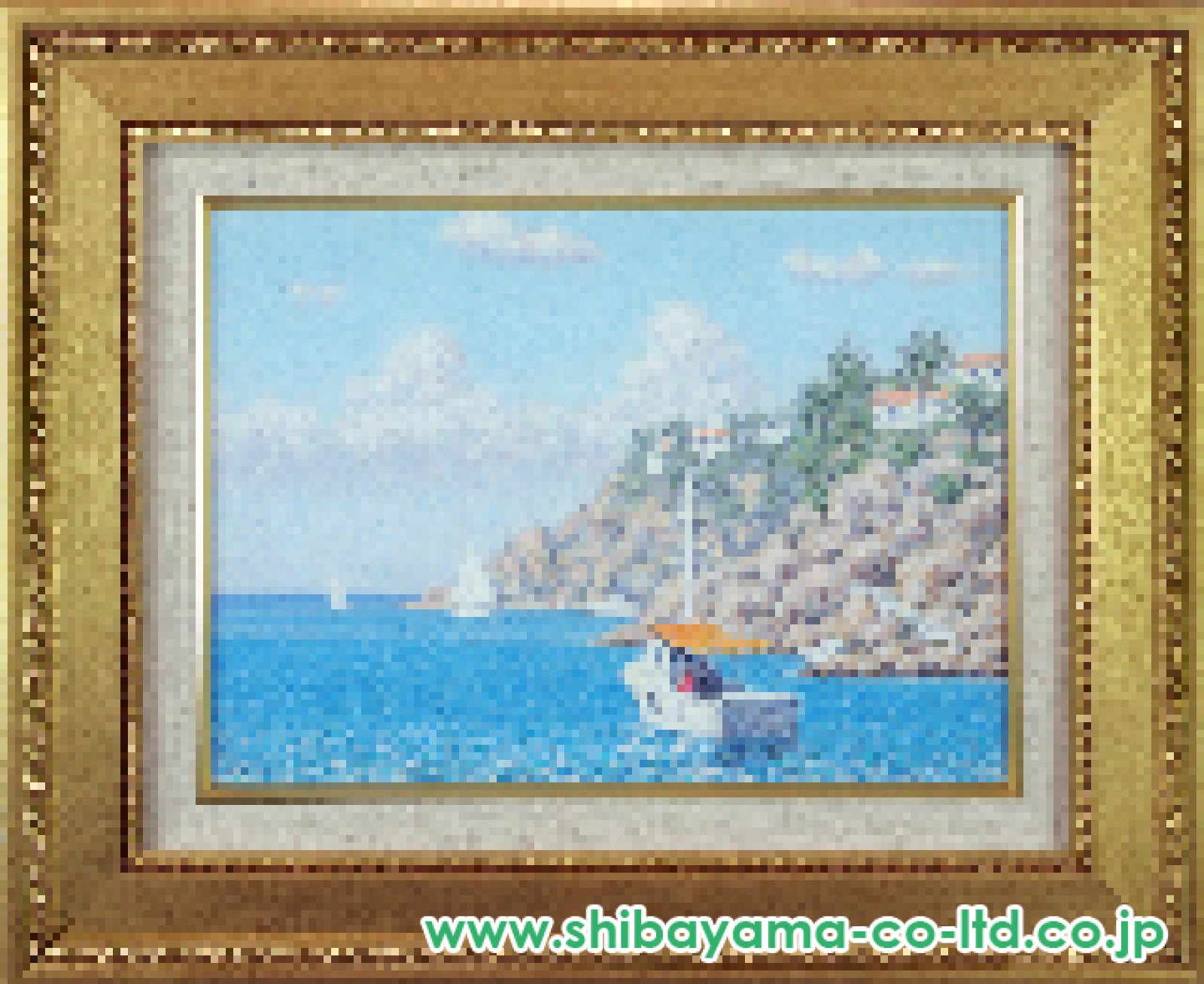 内田如風「カレタの海」油彩 F4号 :: 絵画買取・販売 - シバヤマ