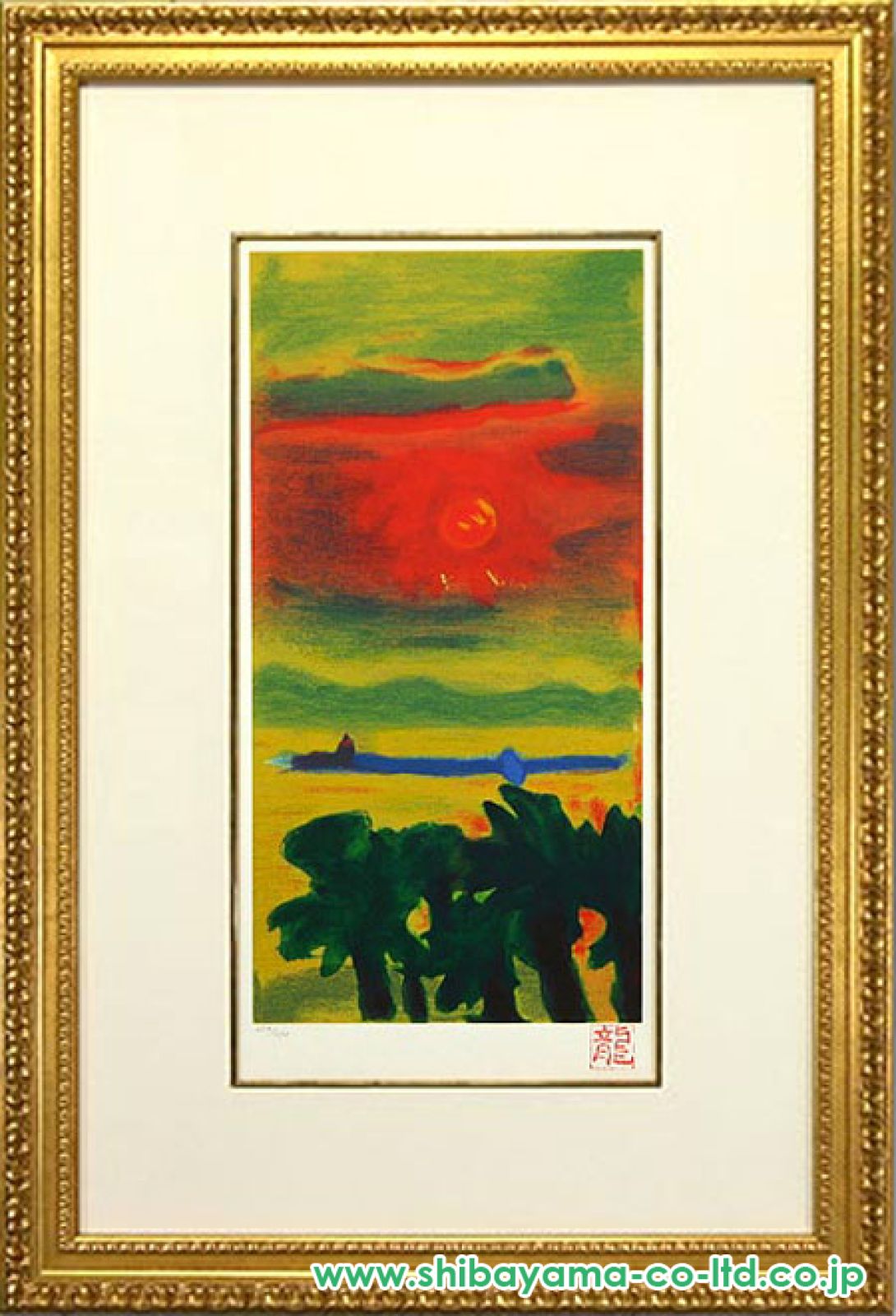 梅原龍三郎「カンヌ」リトグラフ　版画　絵画　真作　貴重な作品 梅原龍三郎「カンヌ」リトグラフ 版画 絵画 真作 貴重な作品