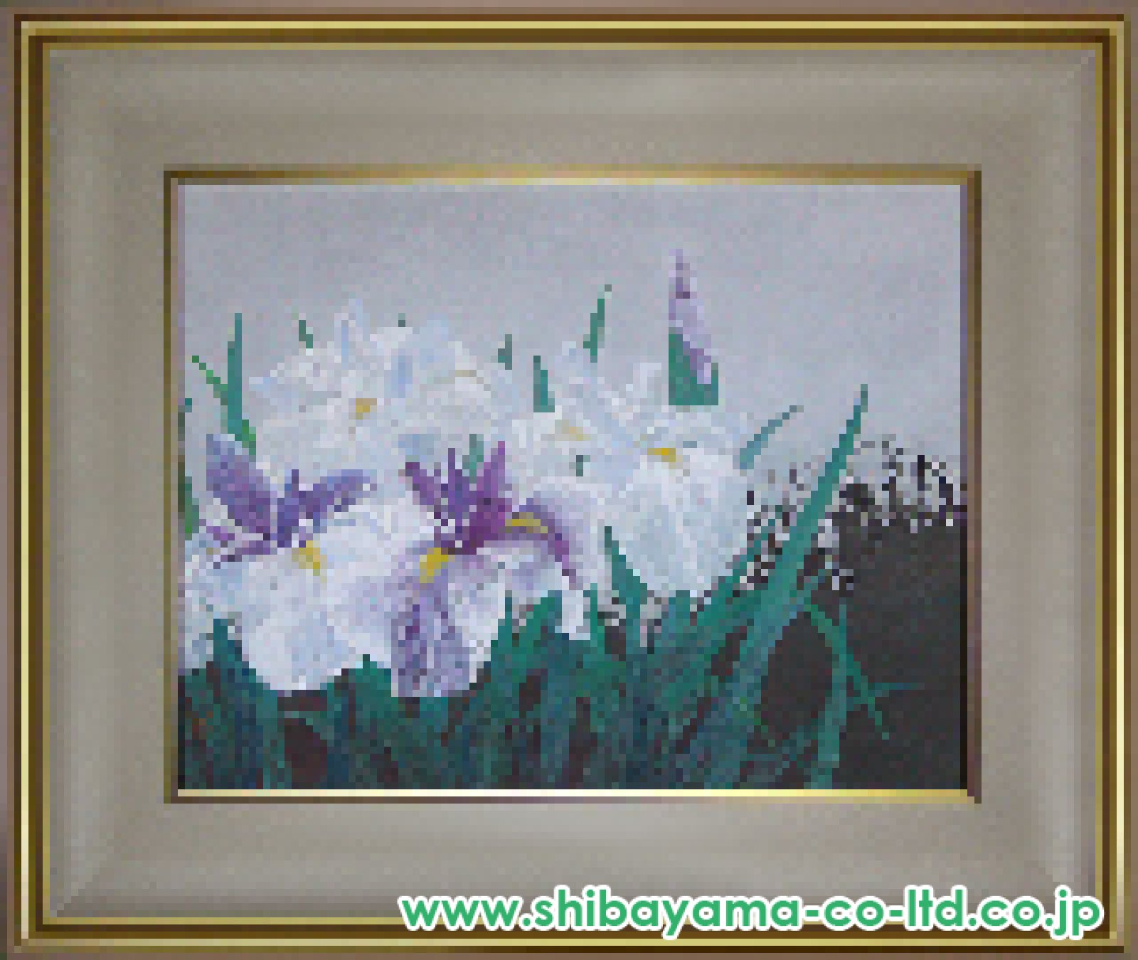 北斗一守「菖蒲」日本画 F10号 :: 絵画買取・販売 - シバヤマ