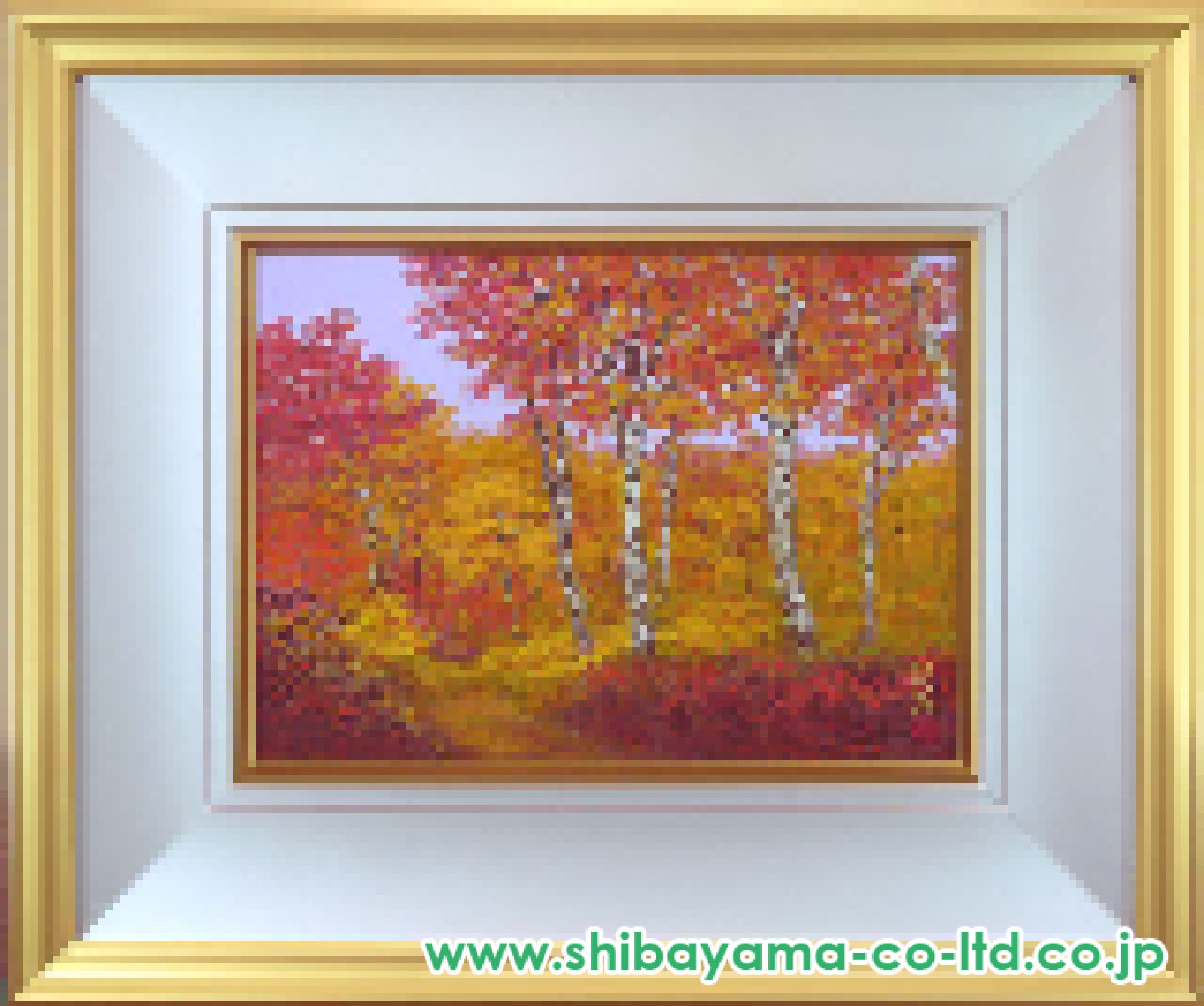 三輪晃久「秋の小径」日本画 F4号 :: 絵画買取・販売 - シバヤマ