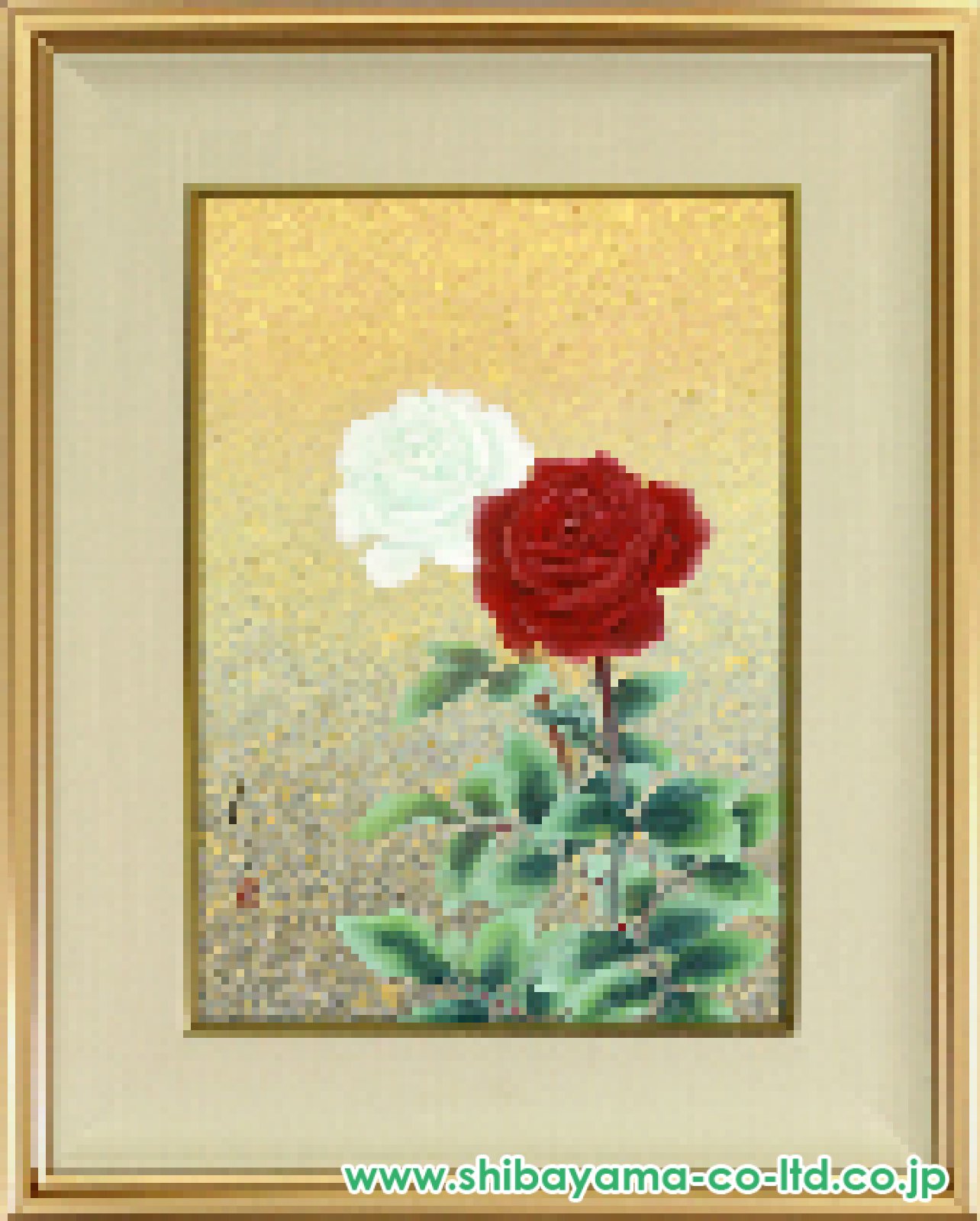 荒川喜美子「ばら」日本画 F6号 :: 絵画買取・販売 - シバヤマ