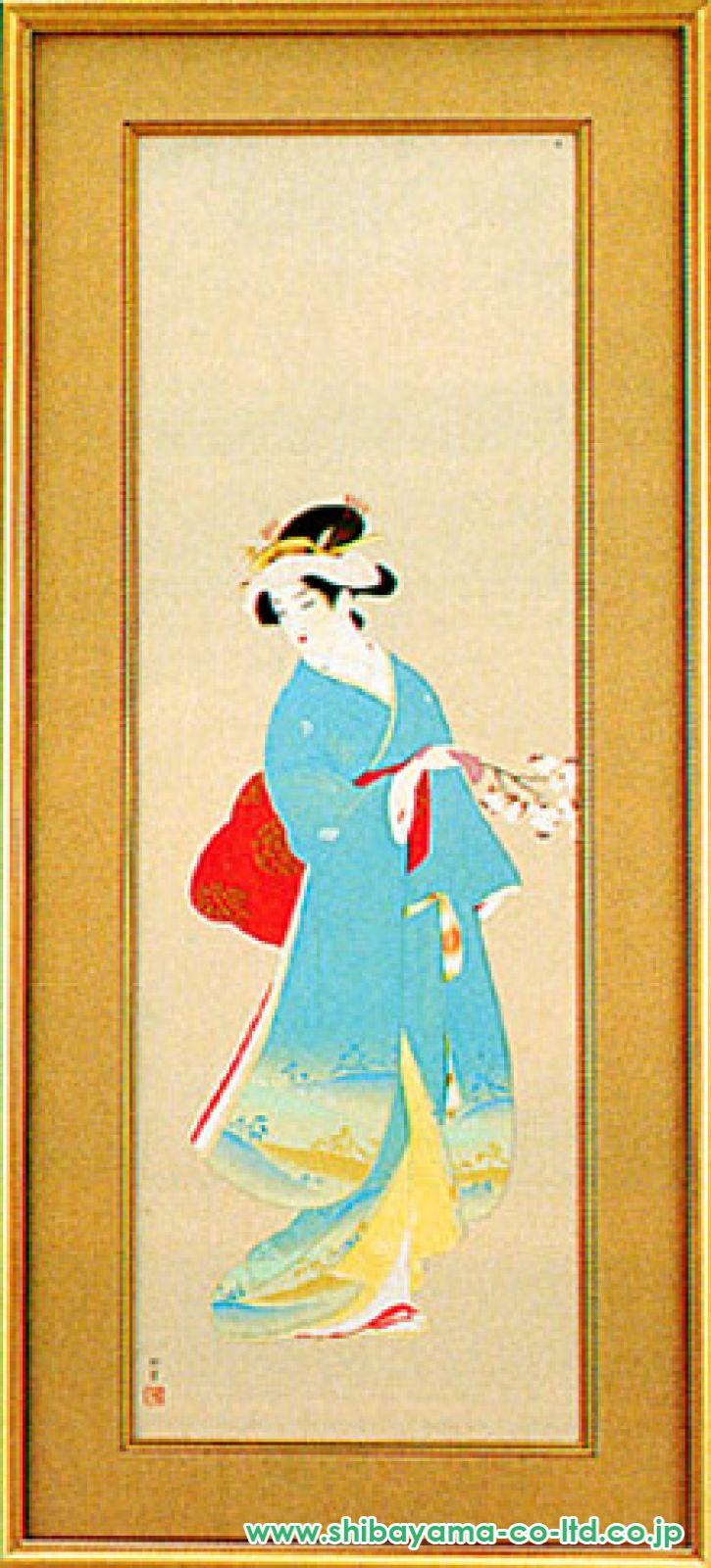 上村松園　春信　掛け軸 掛け軸 掛軸 上村松園（うえむらしょうえん）・ 春信（ しゅん
